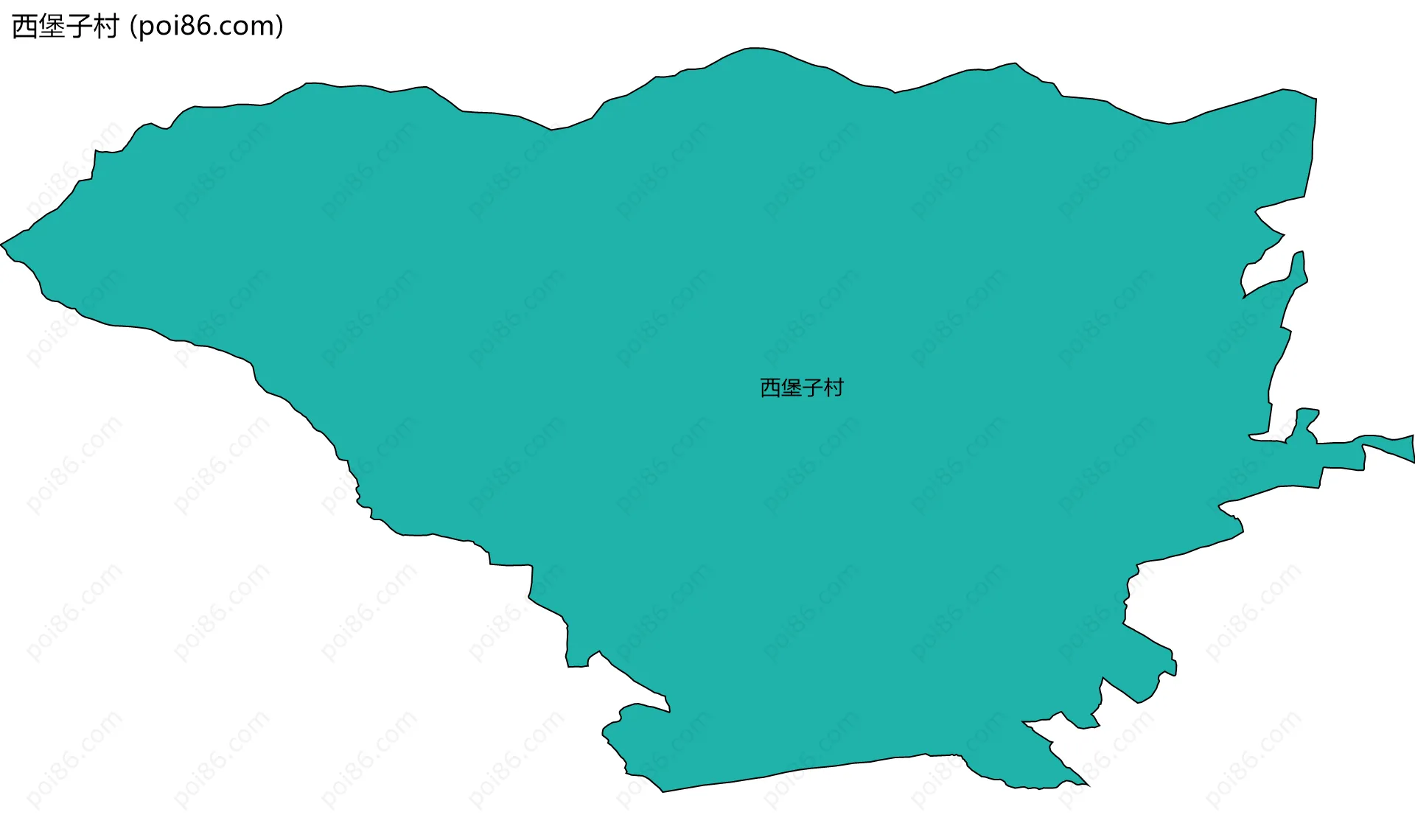 西堡子村边界地图