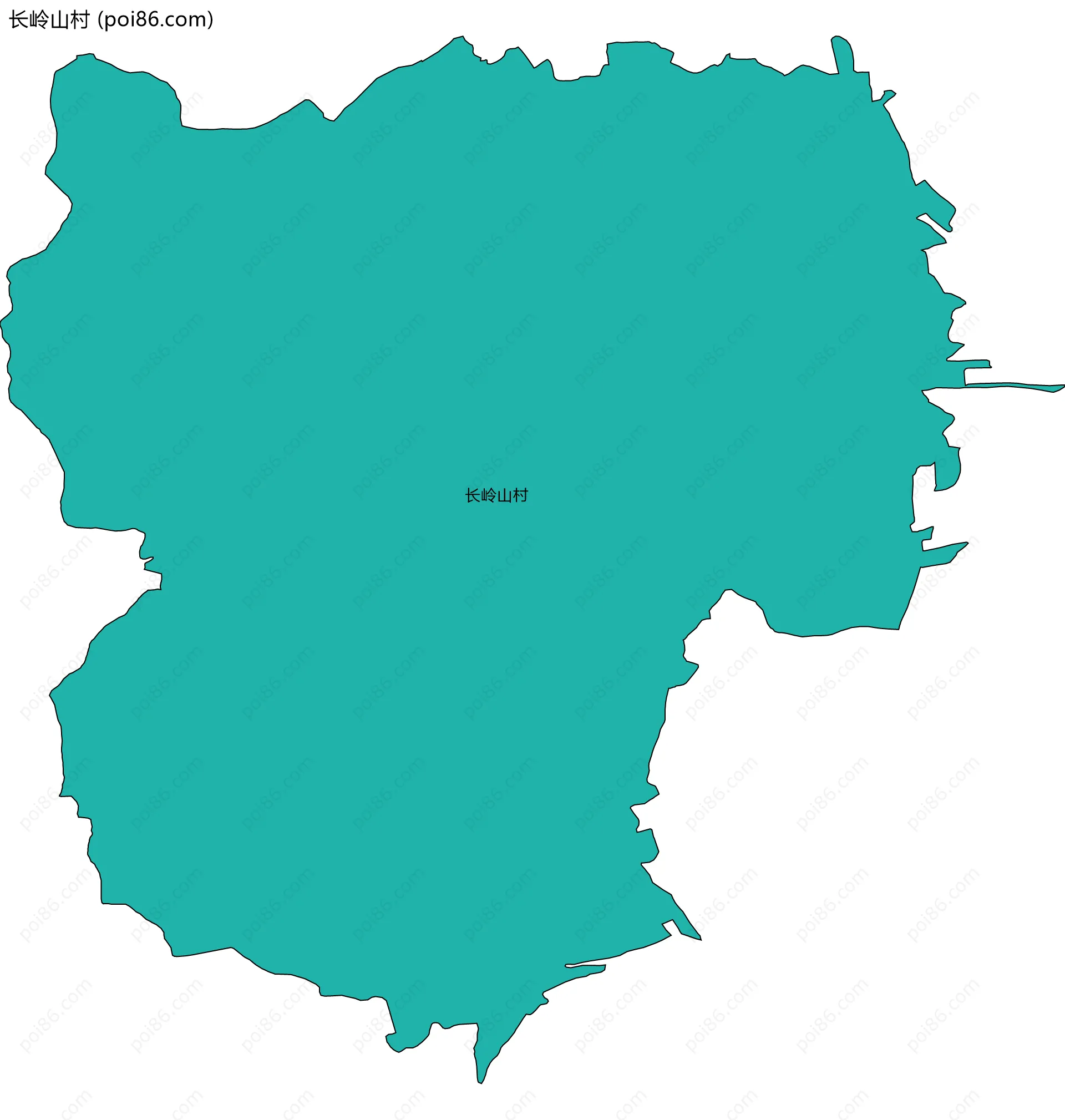 长岭山村边界地图
