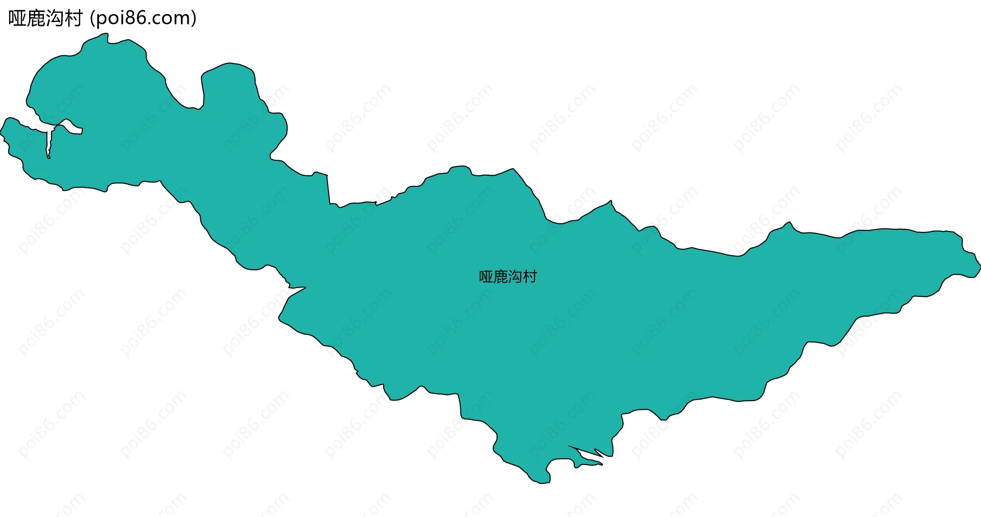 哑鹿沟村边界地图