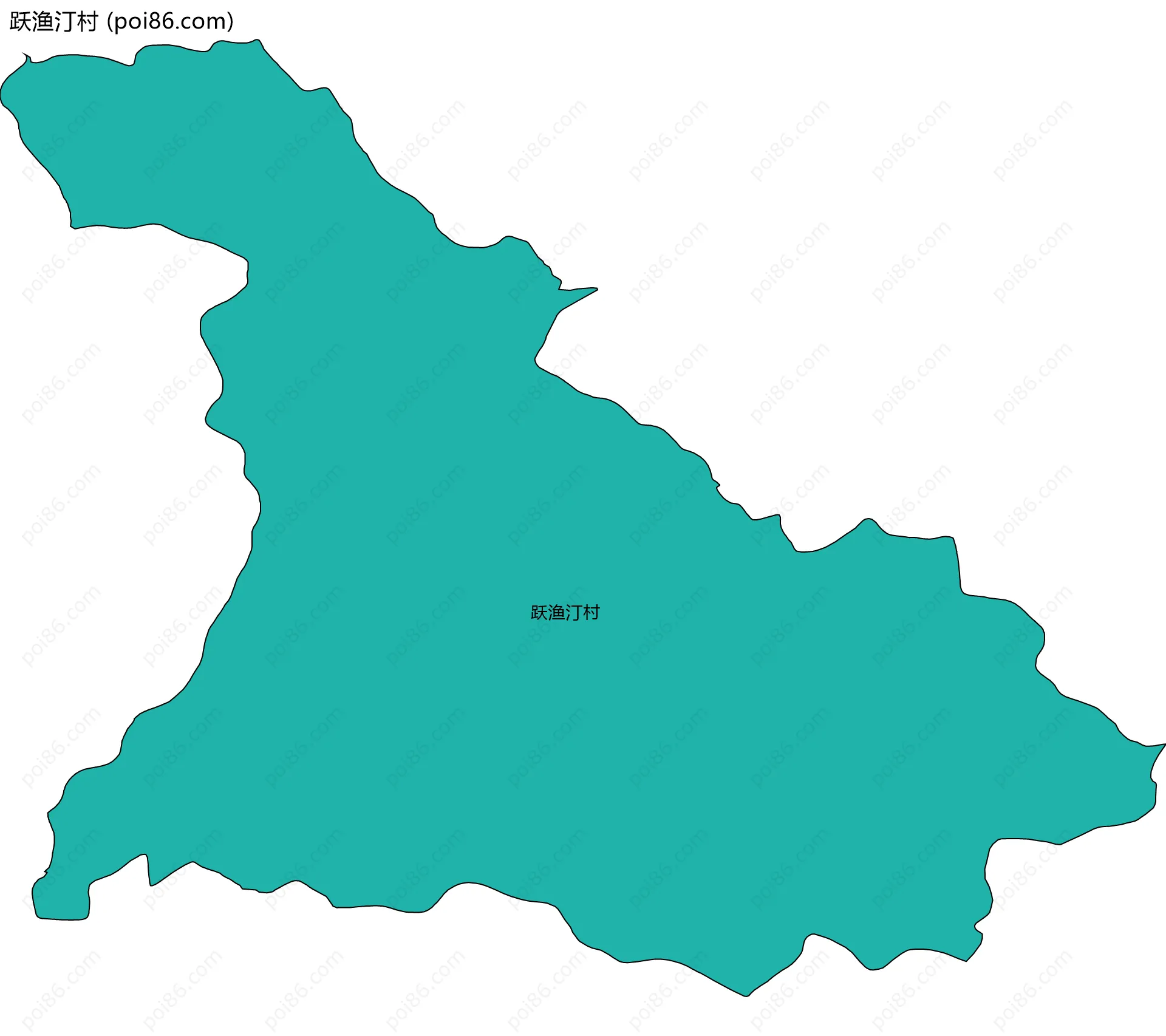 跃渔汀村边界地图