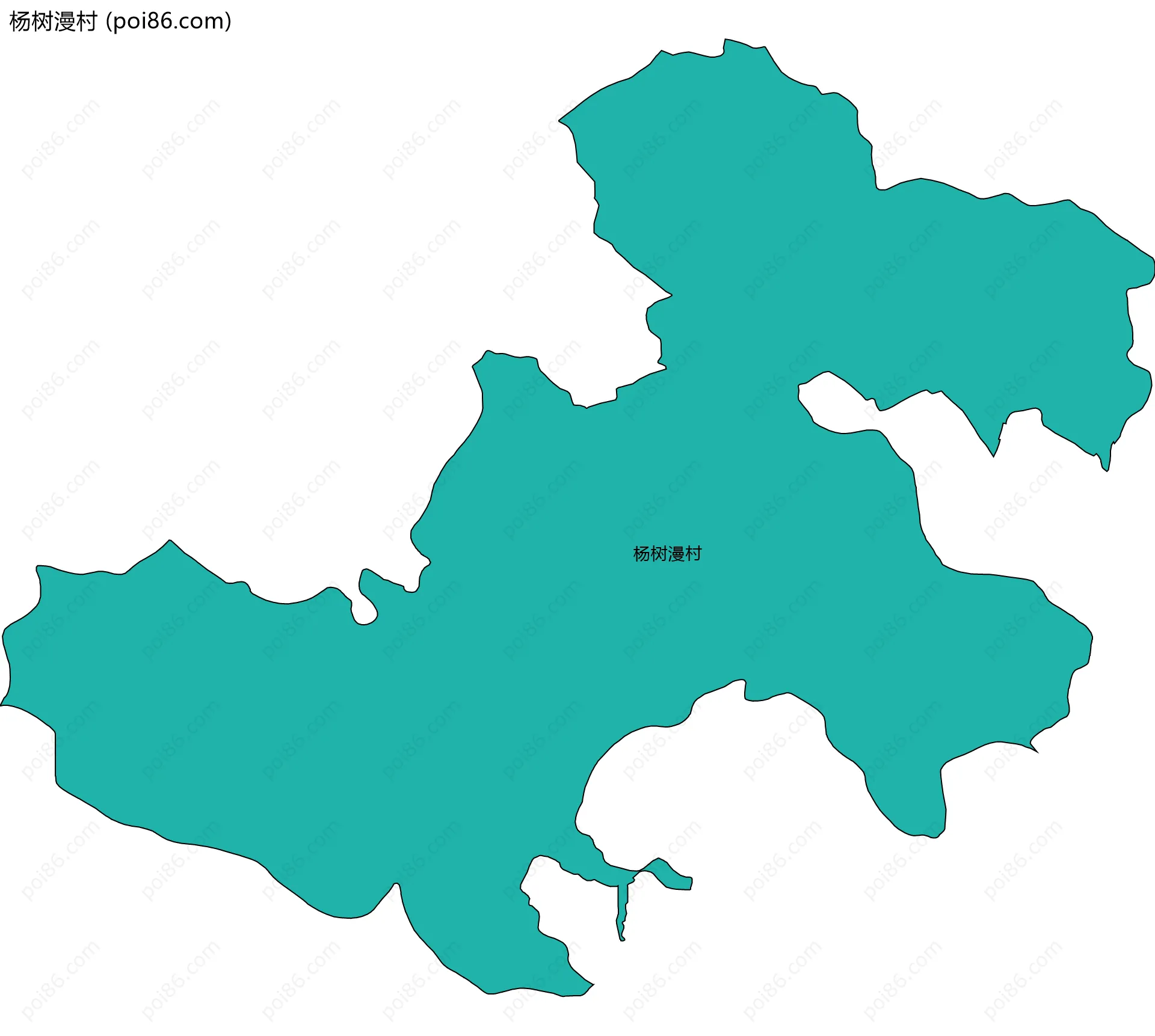杨树漫村边界地图