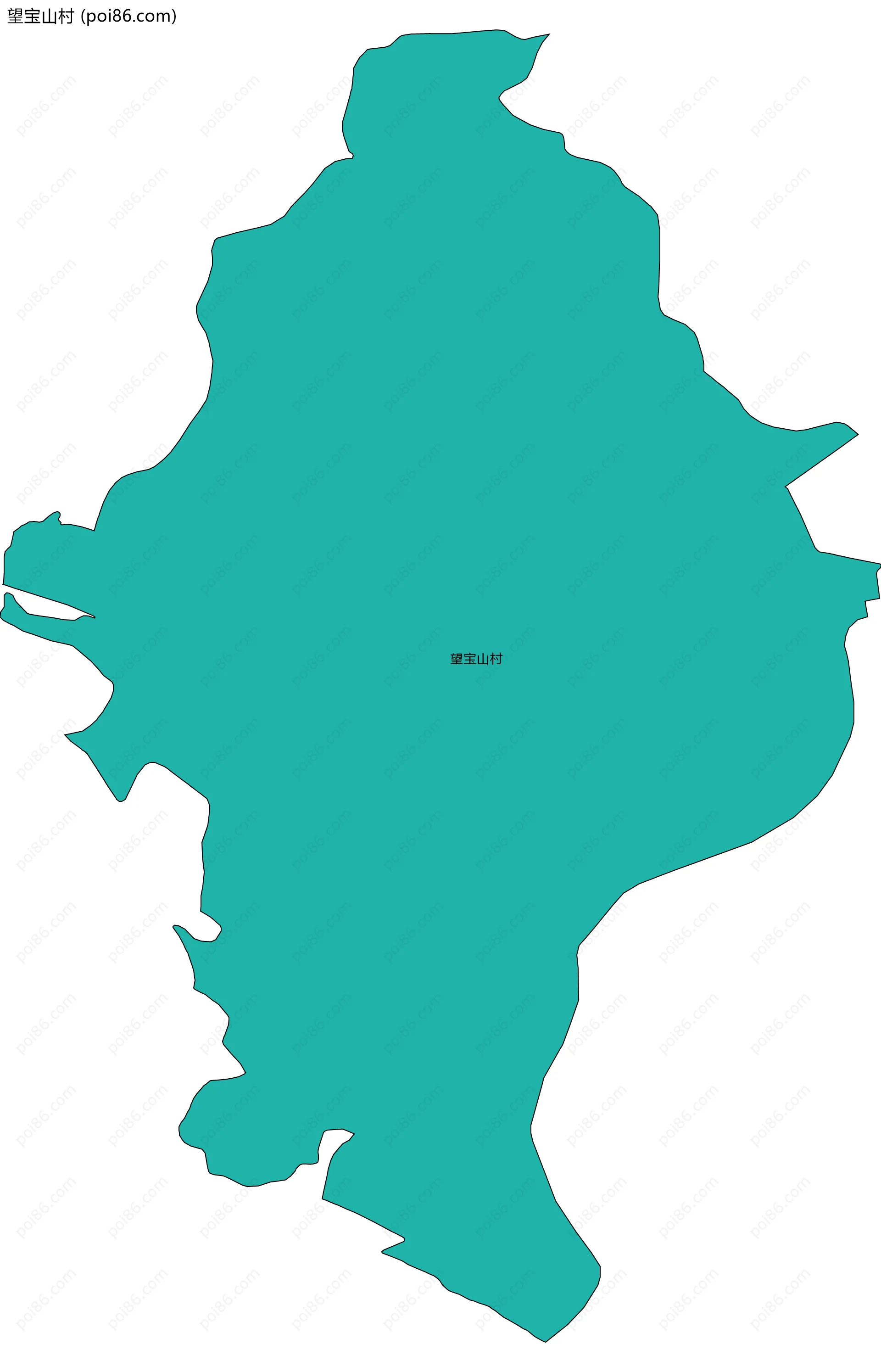 望宝山村边界地图