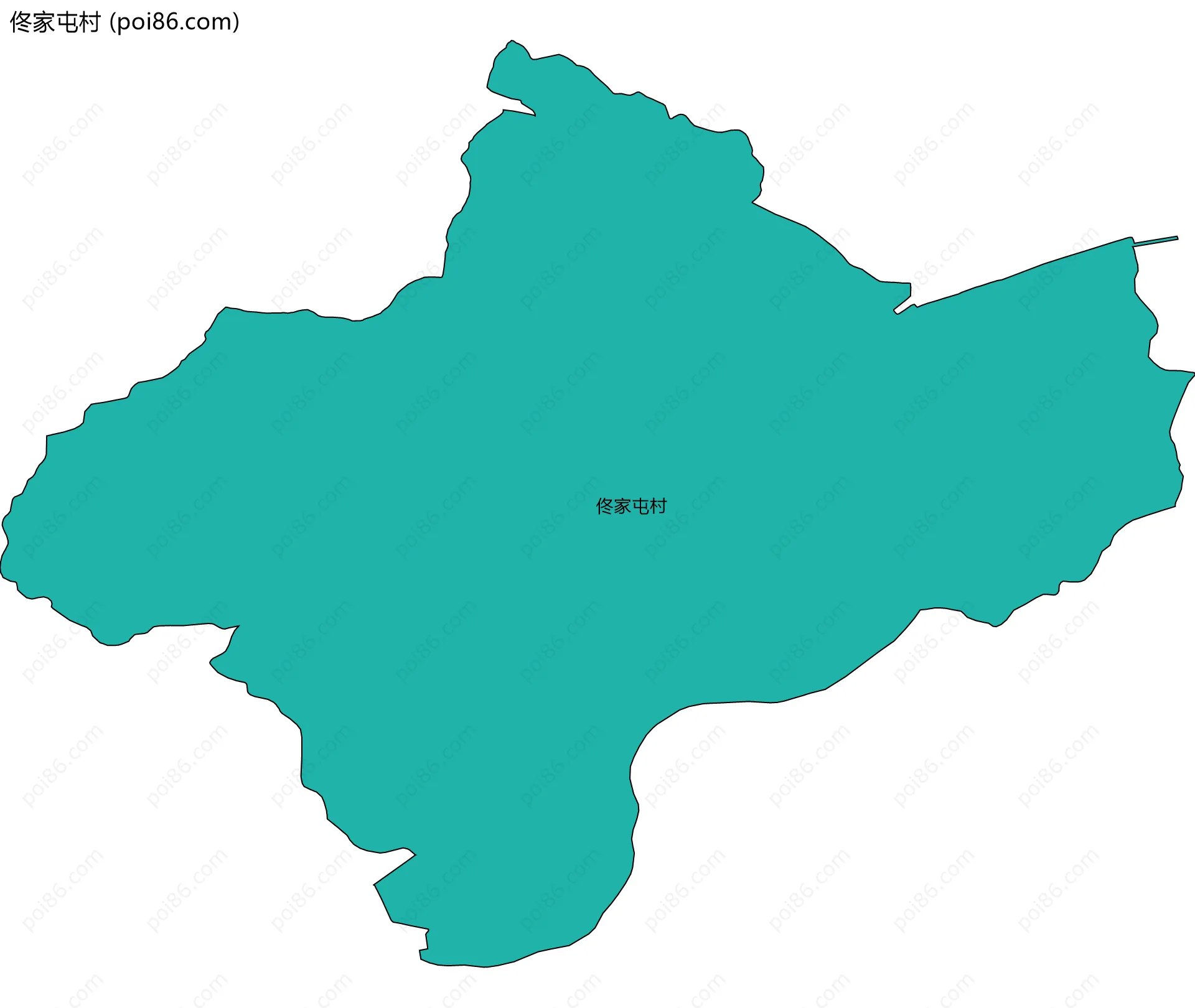 佟家屯村边界地图