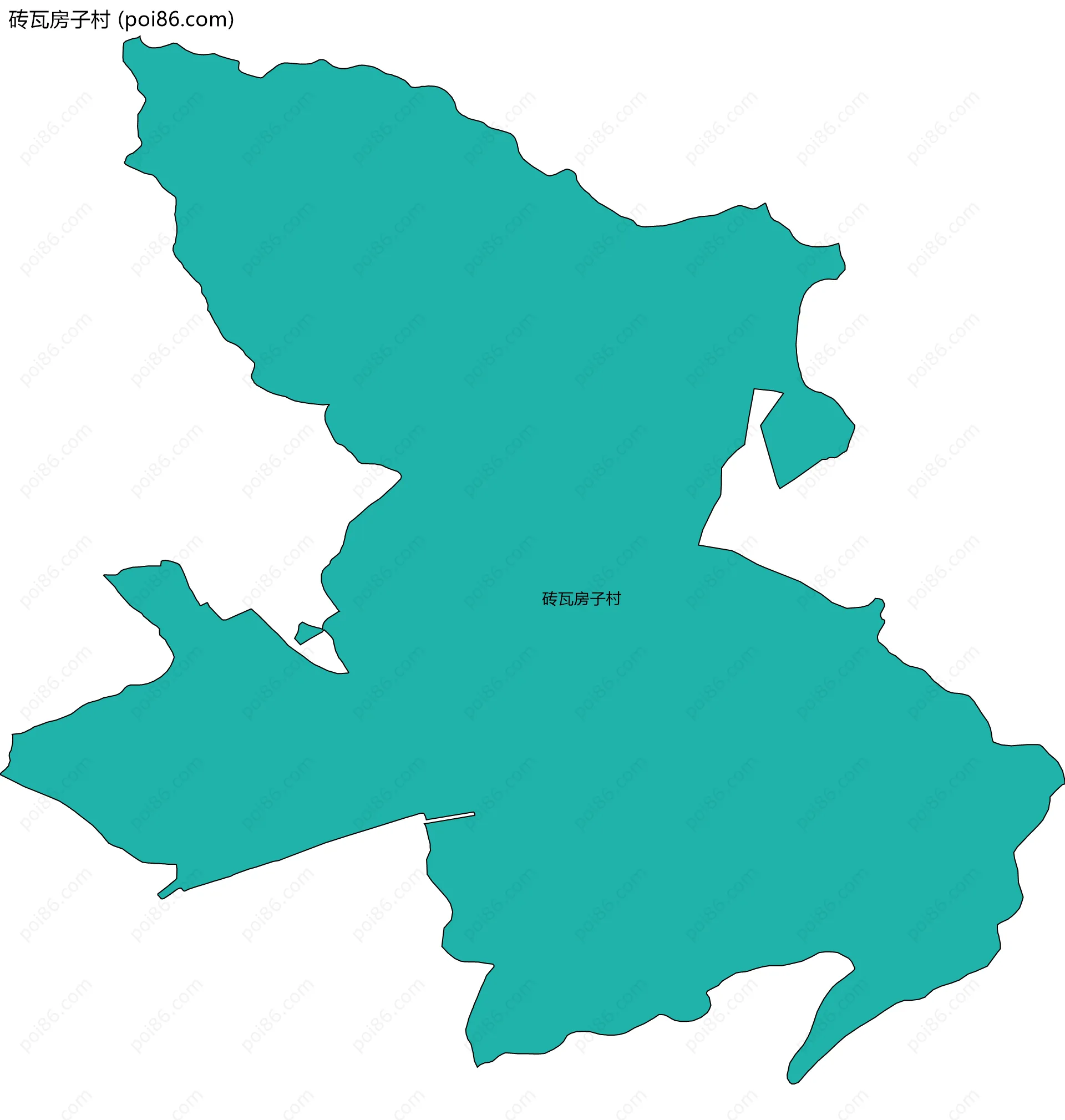 砖瓦房子村边界地图