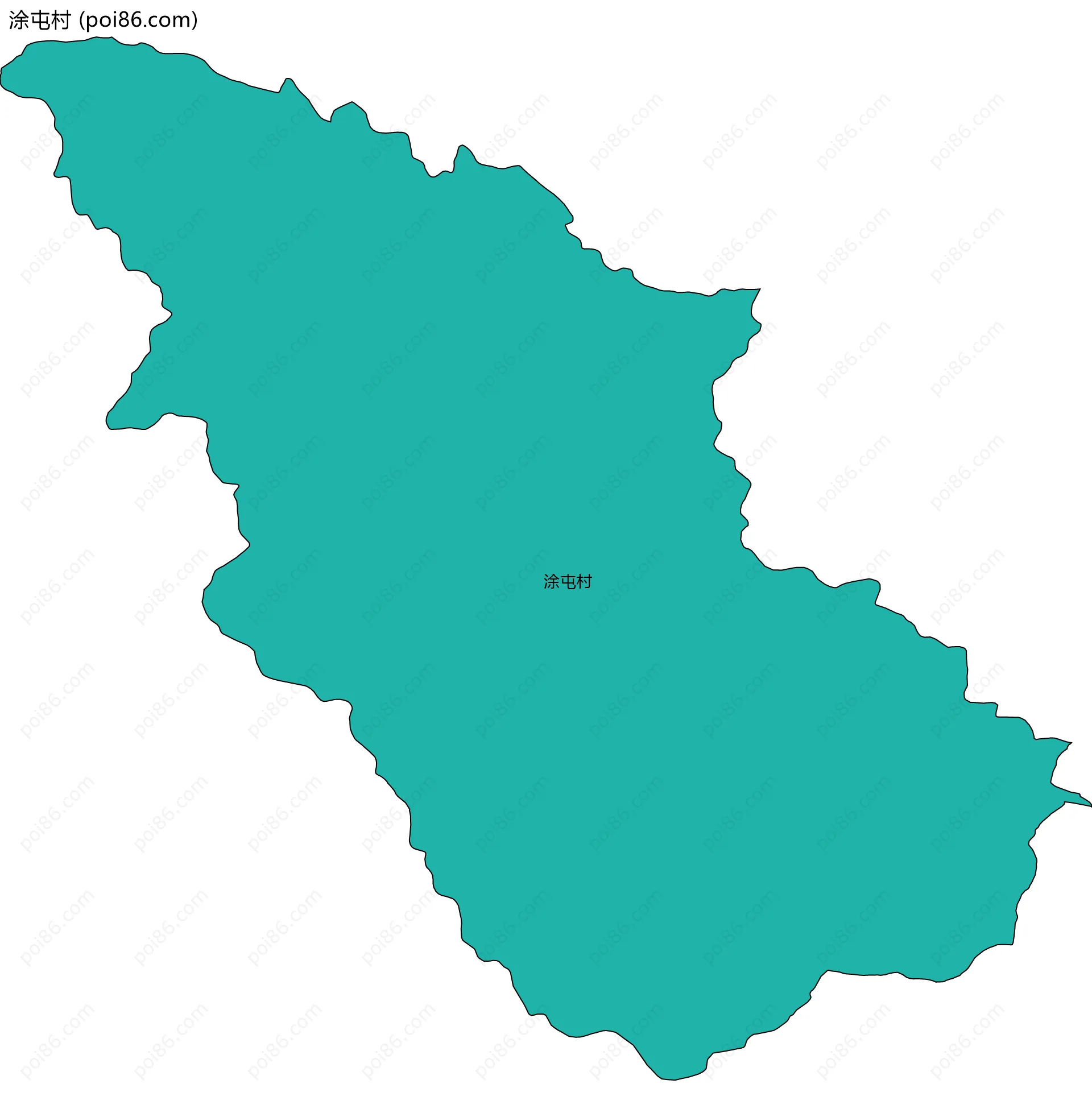 涂屯村边界地图