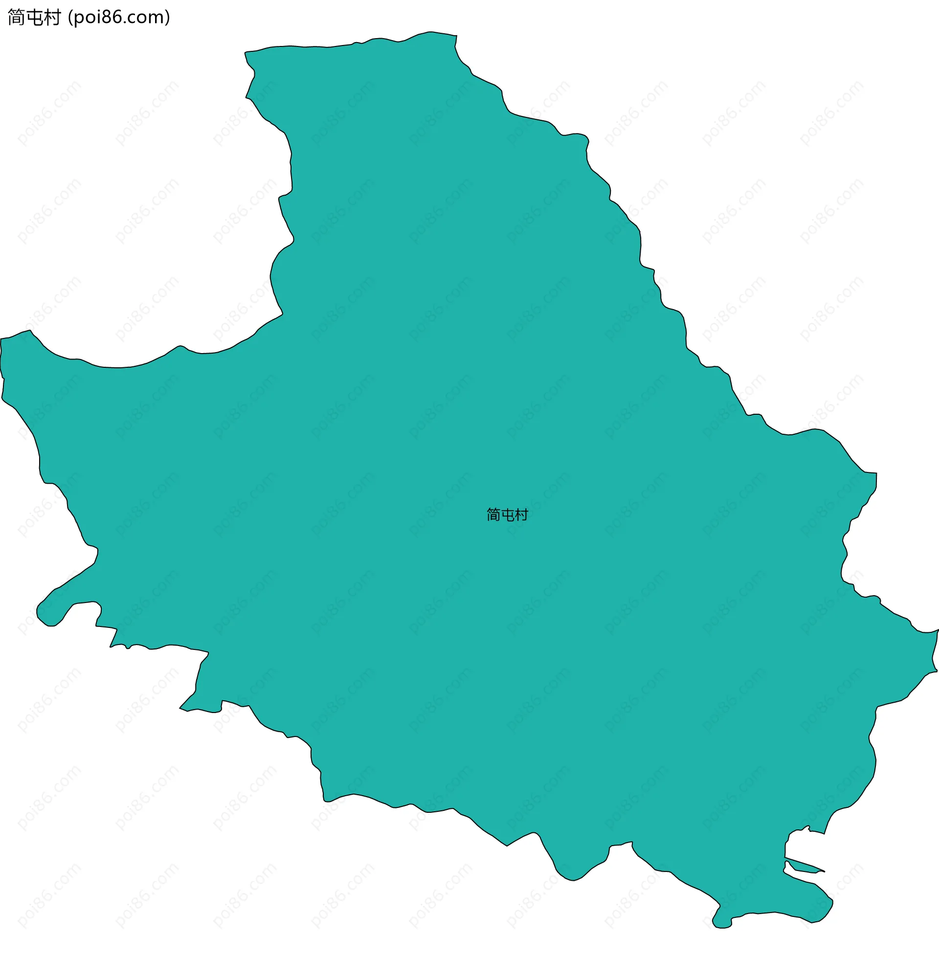 简屯村边界地图