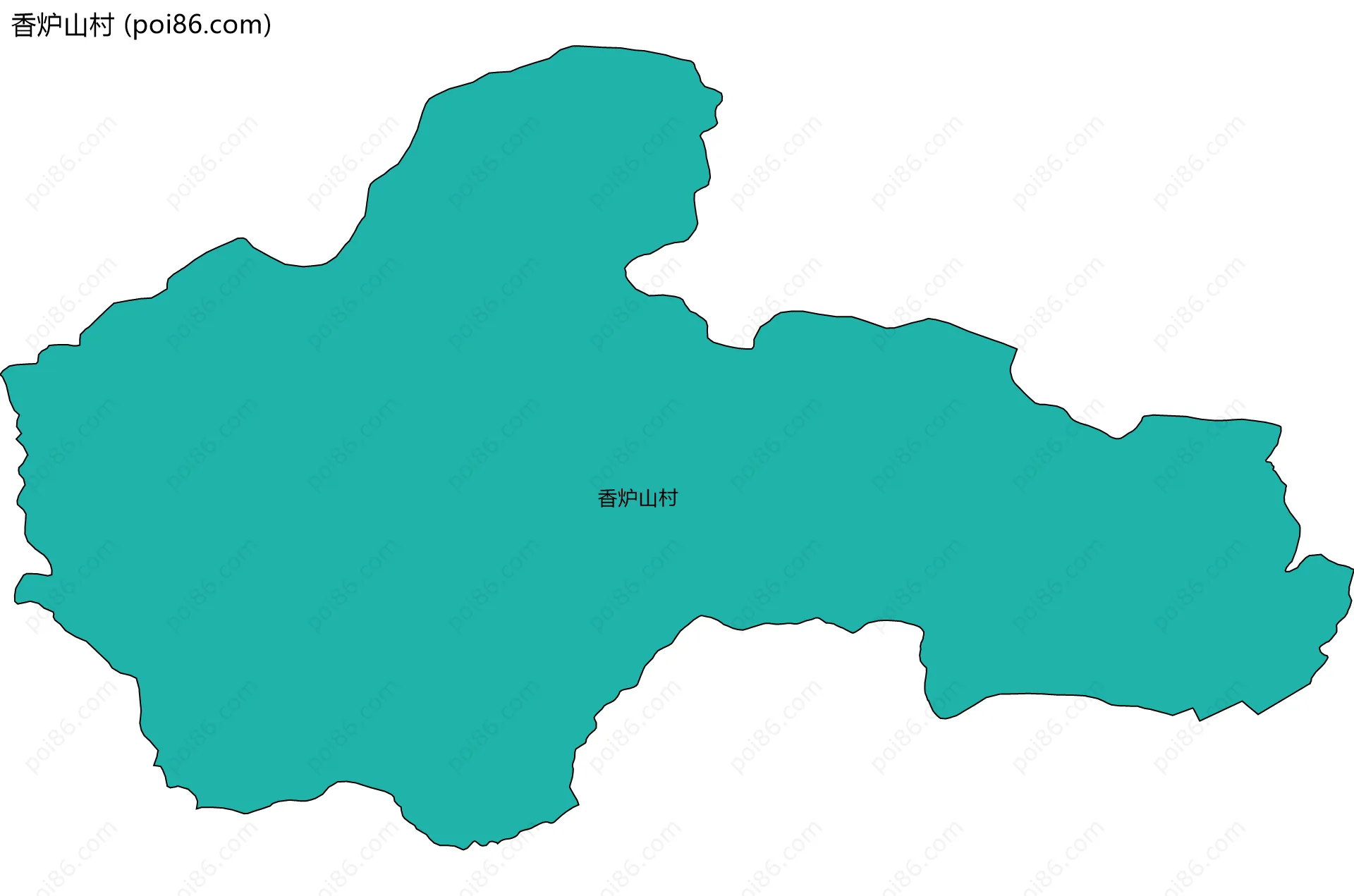 香炉山村边界地图