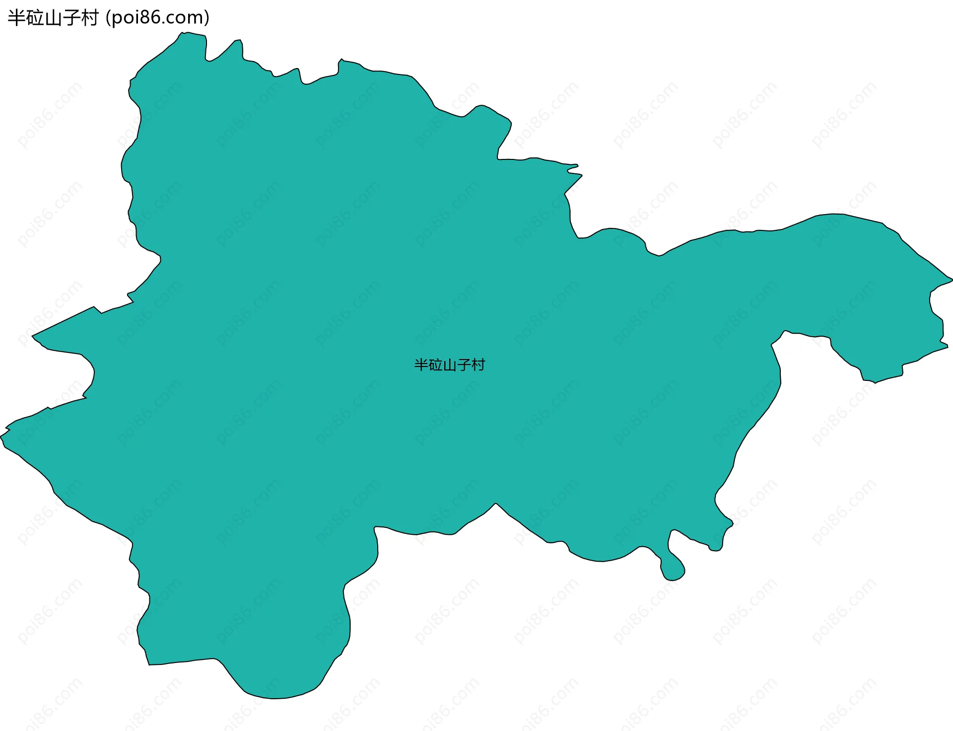 半砬山子村边界地图