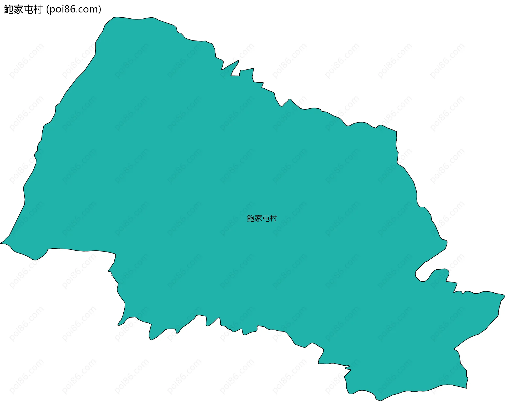 鲍家屯村边界地图