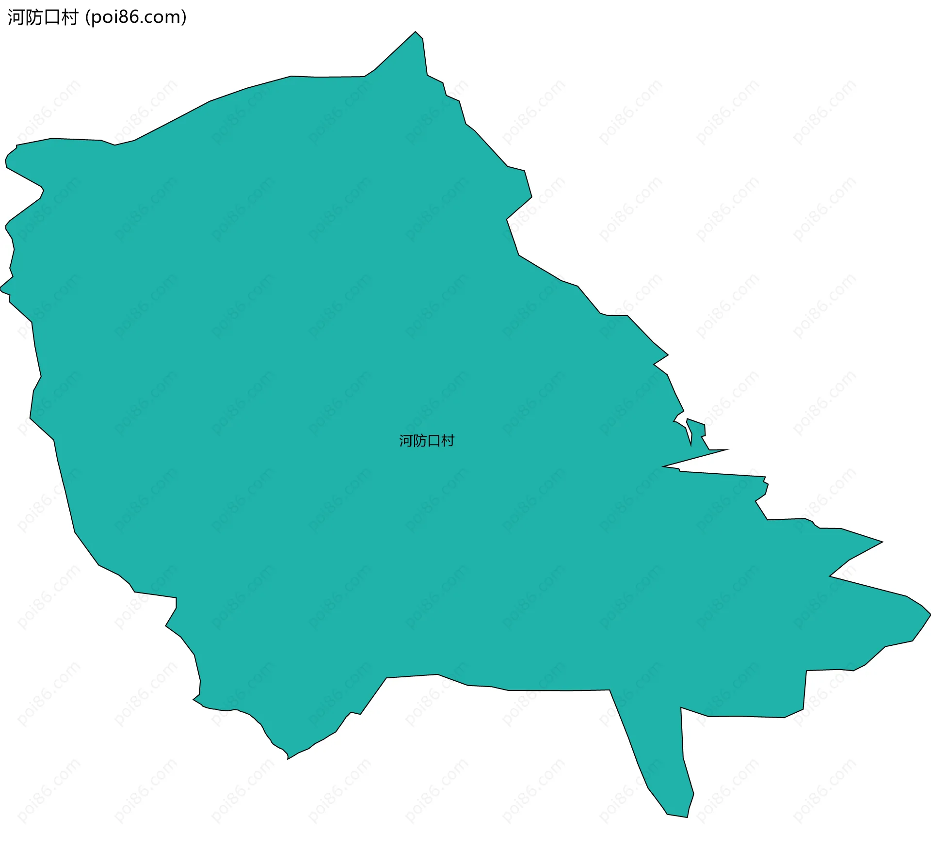 河防口村边界地图