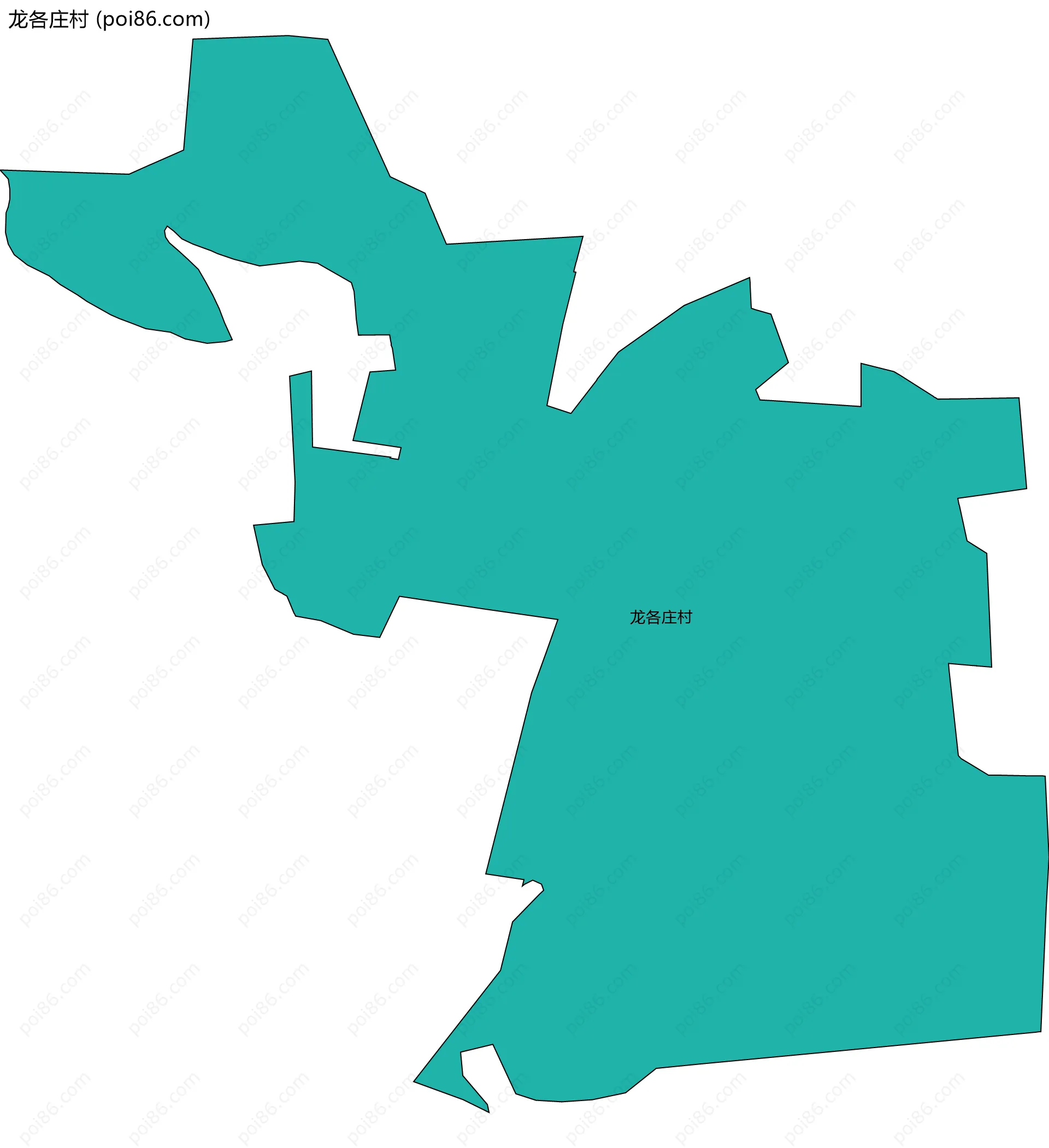 龙各庄村边界地图