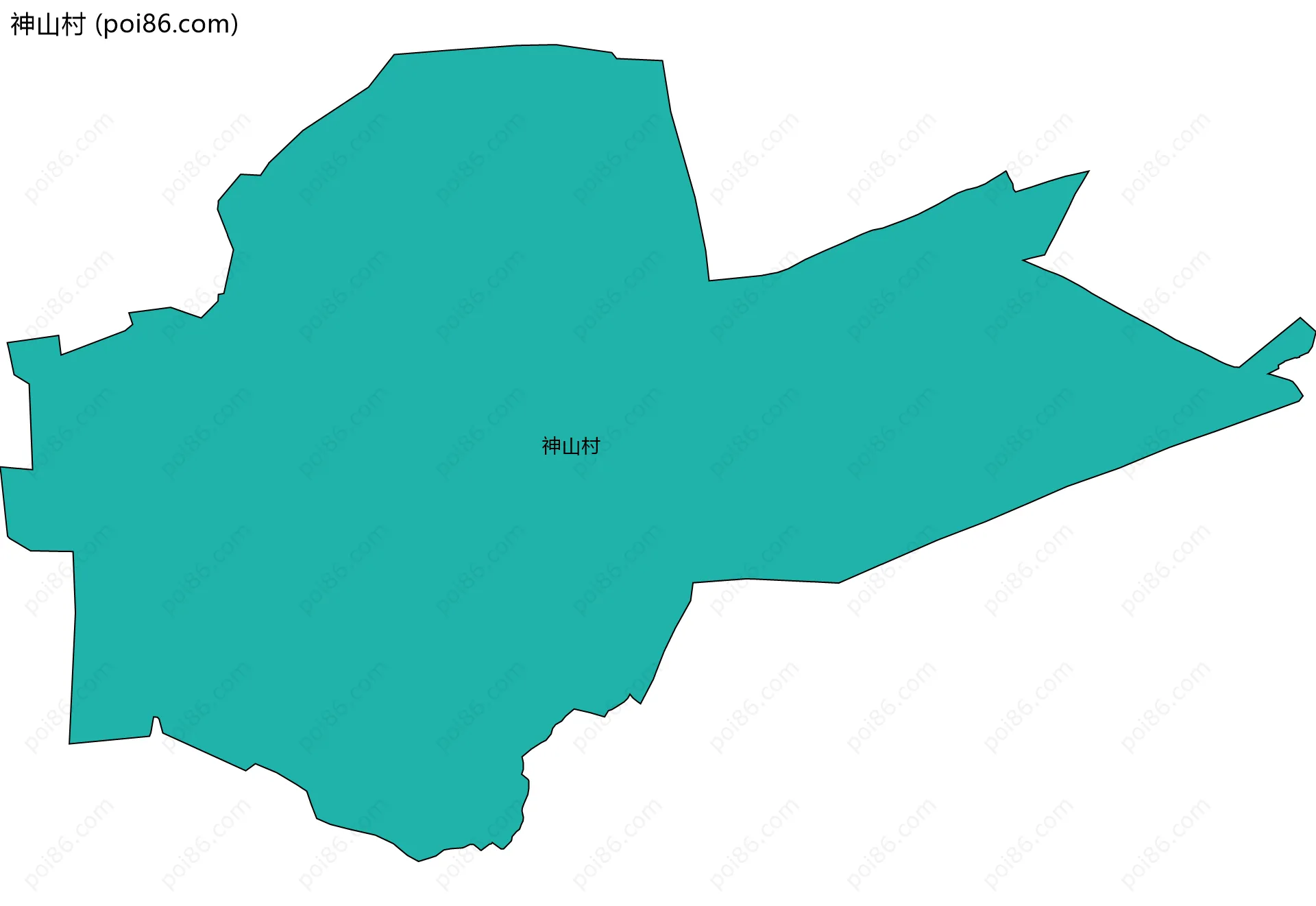 神山村边界地图