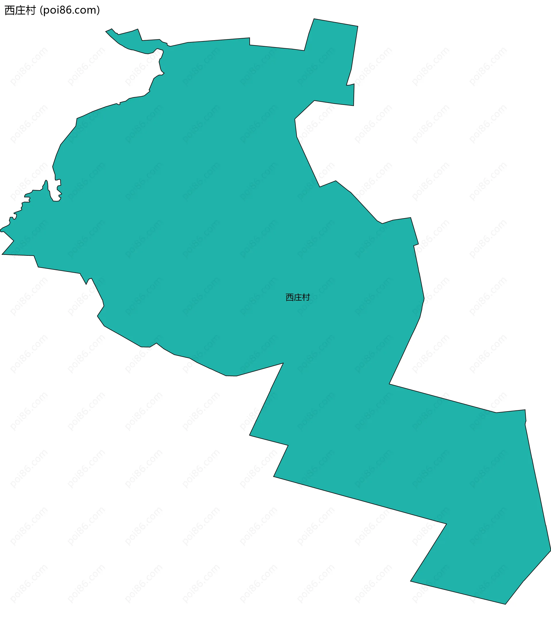 西庄村边界地图