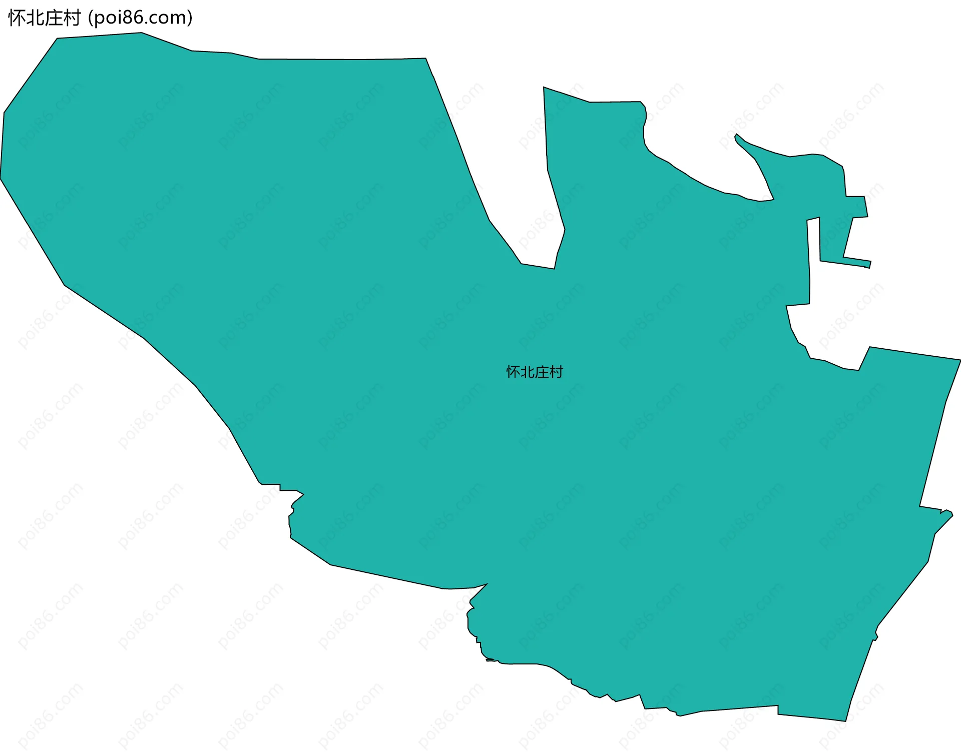 怀北庄村边界地图