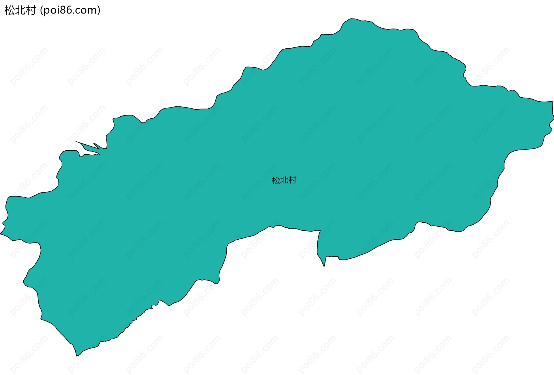 松北村边界地图