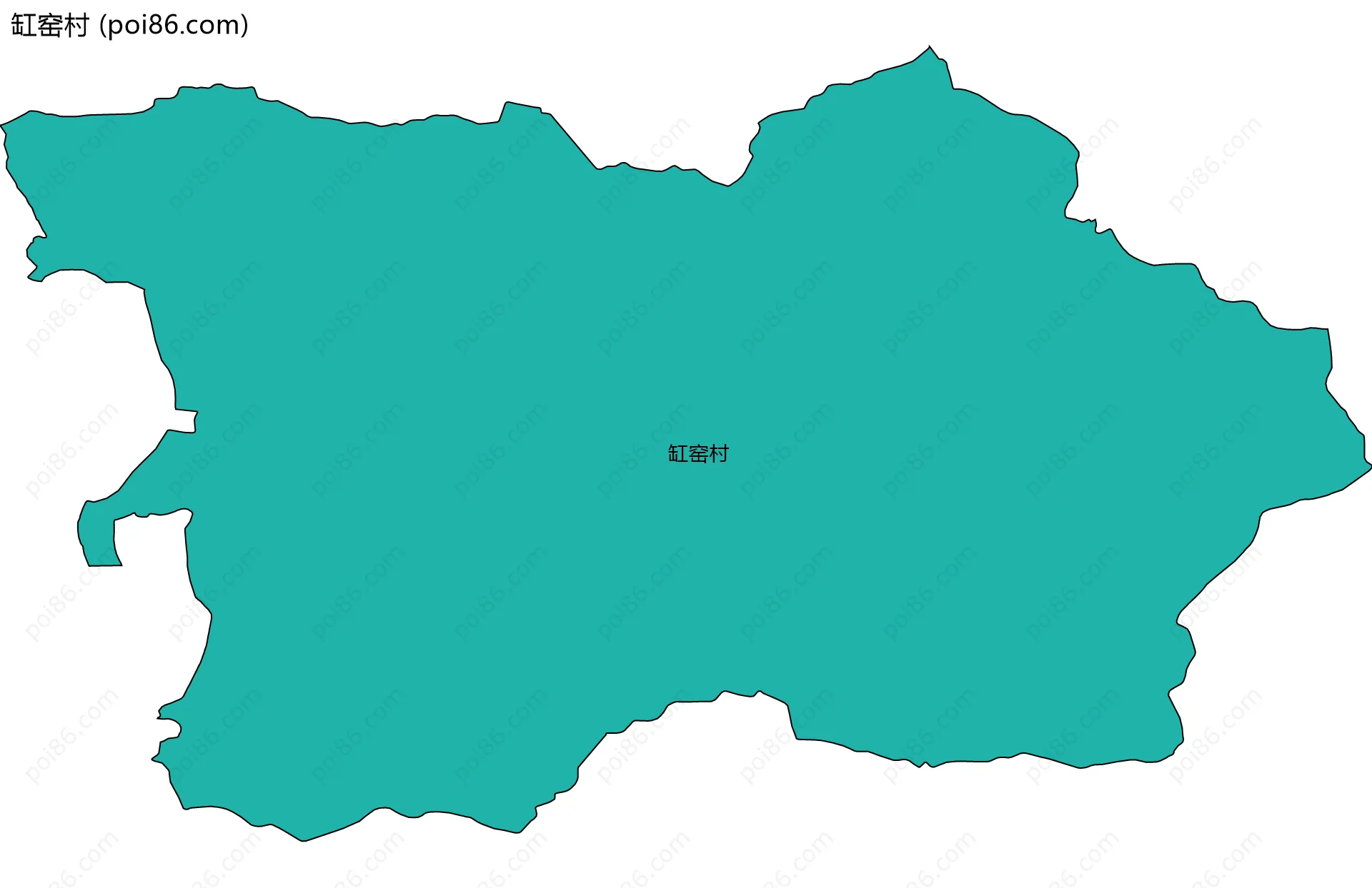 缸窑村边界地图