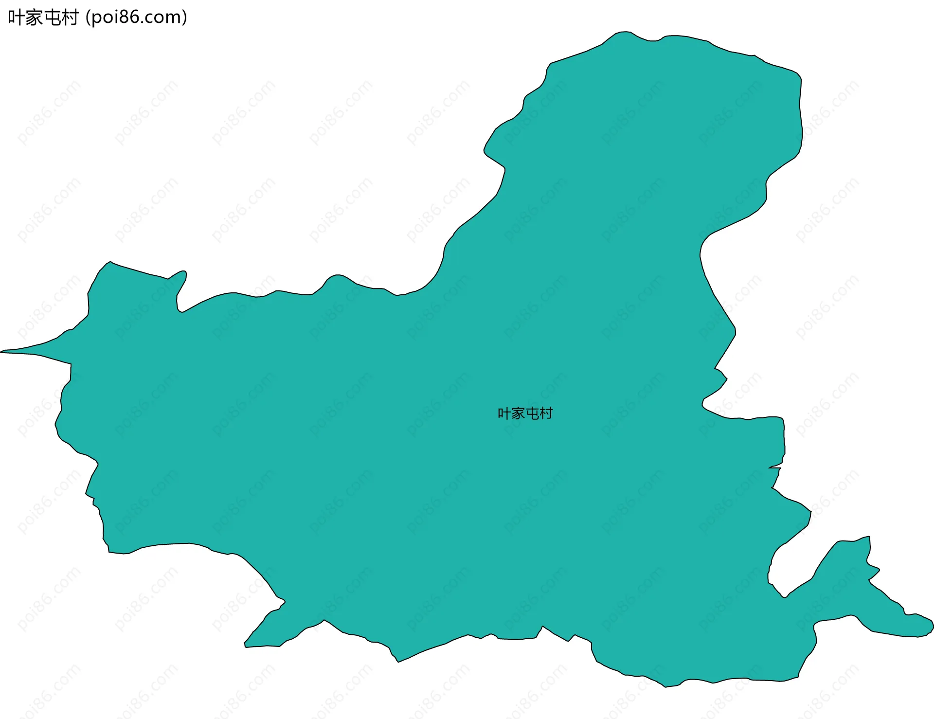 叶家屯村边界地图