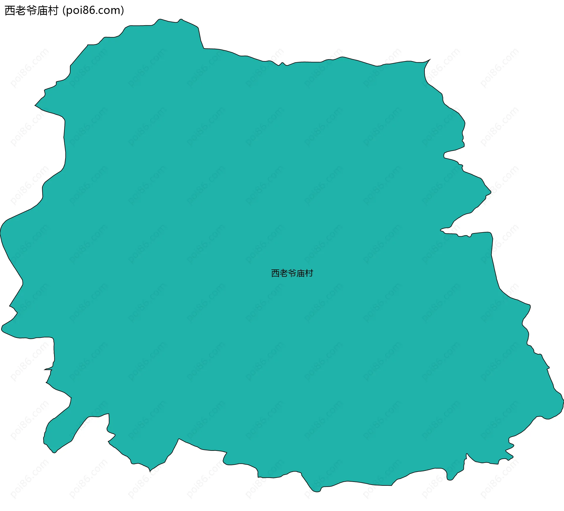 西老爷庙村边界地图