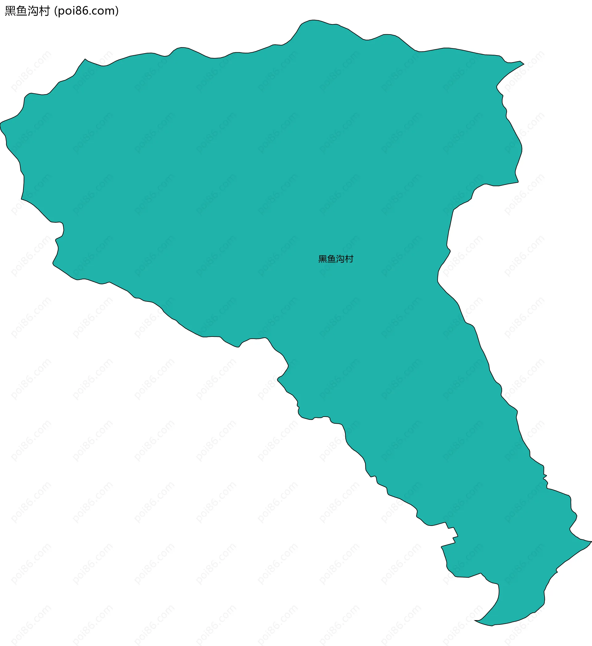 黑鱼沟村边界地图