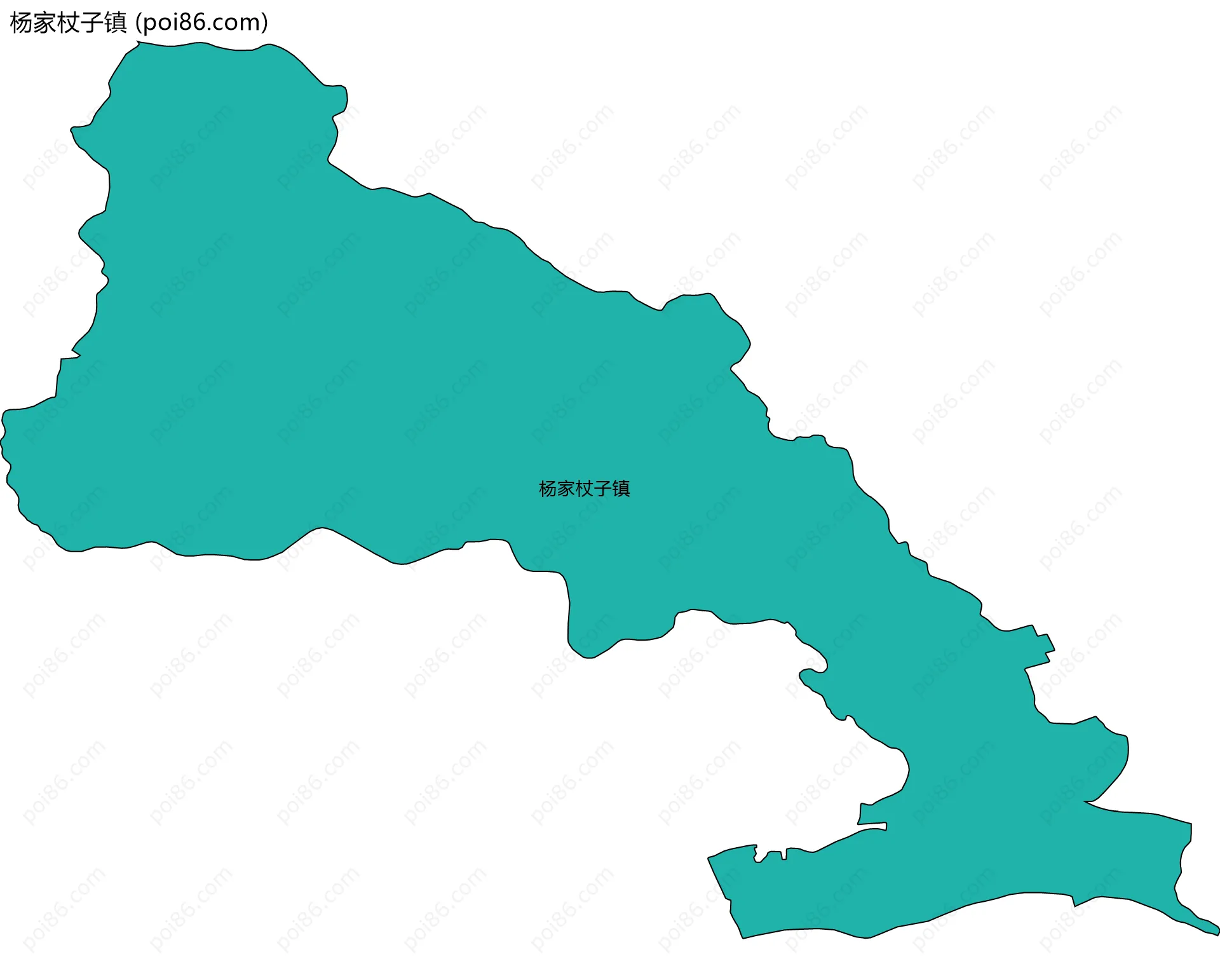 杨家杖子镇边界地图