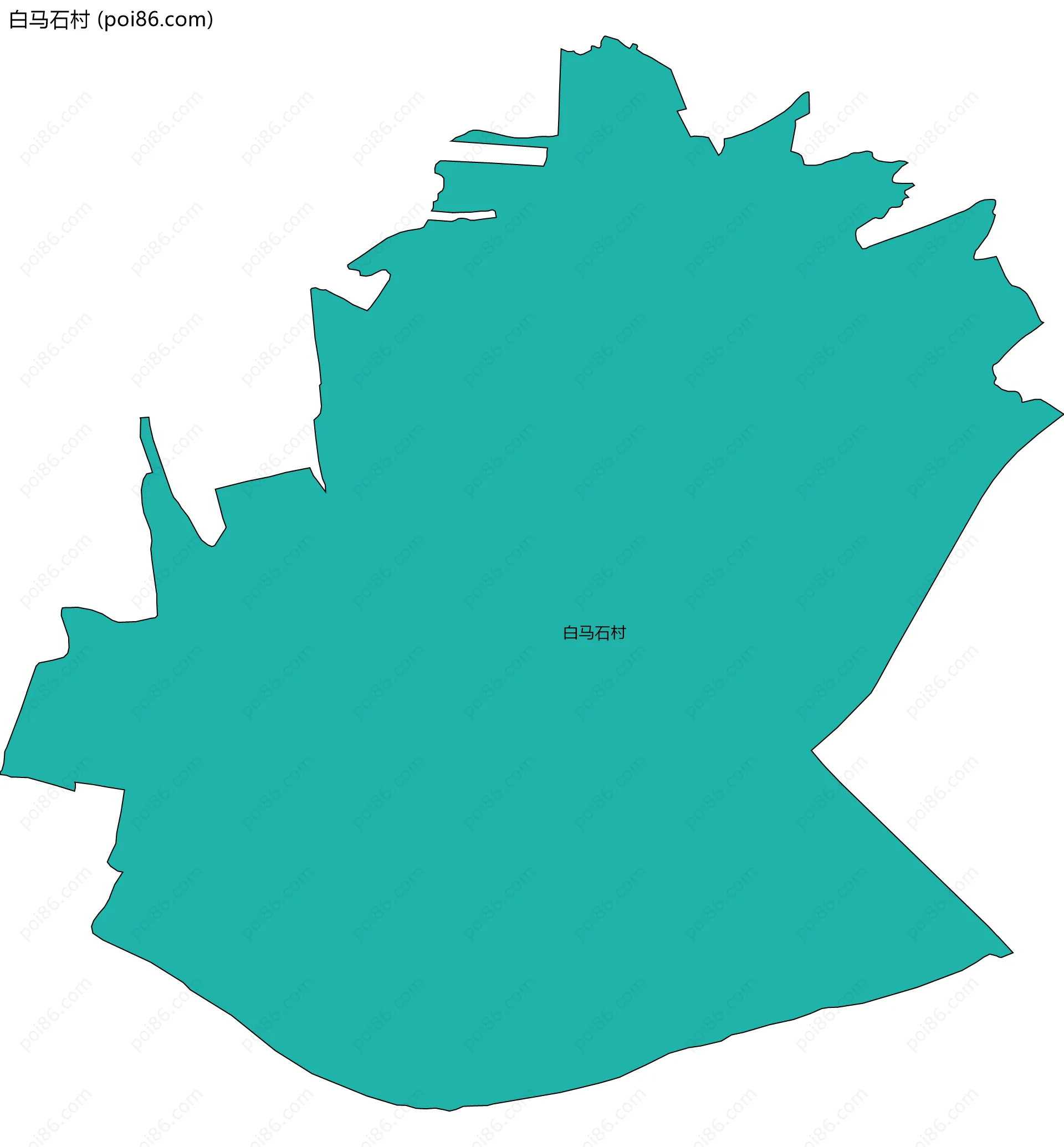 白马石村边界地图