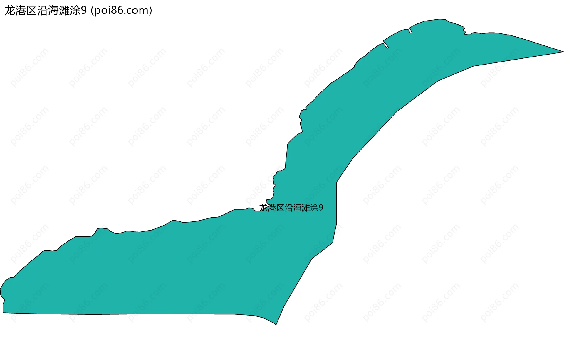 龙港区沿海滩涂9边界地图