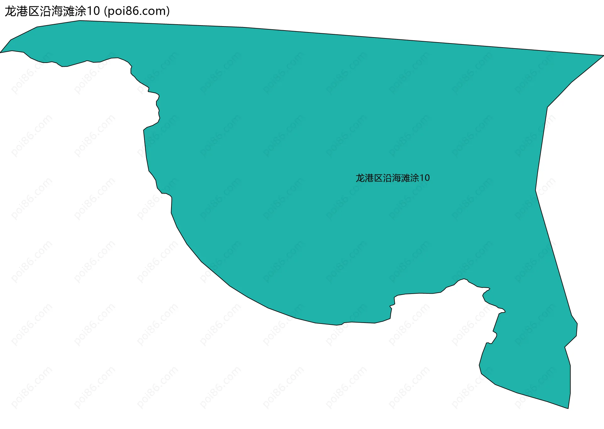 龙港区沿海滩涂10边界地图