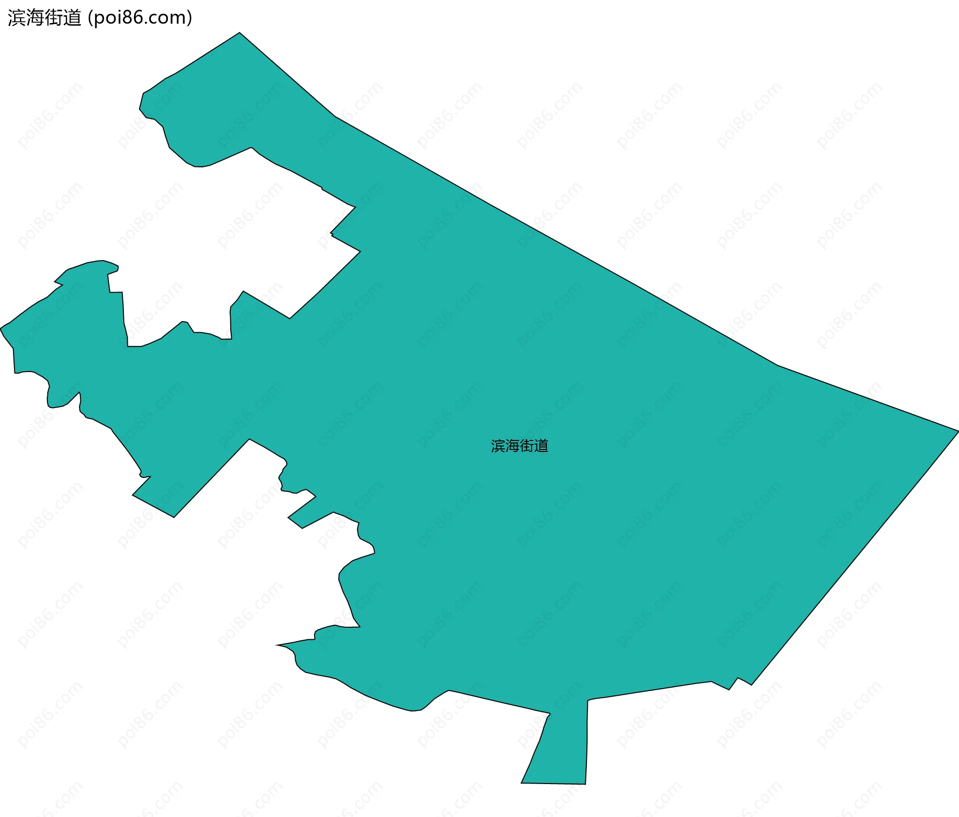 滨海街道边界地图