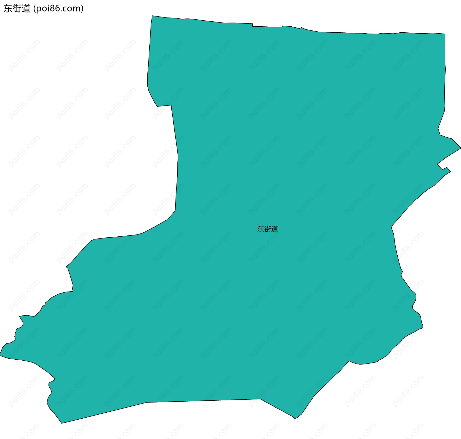 东街道边界地图
