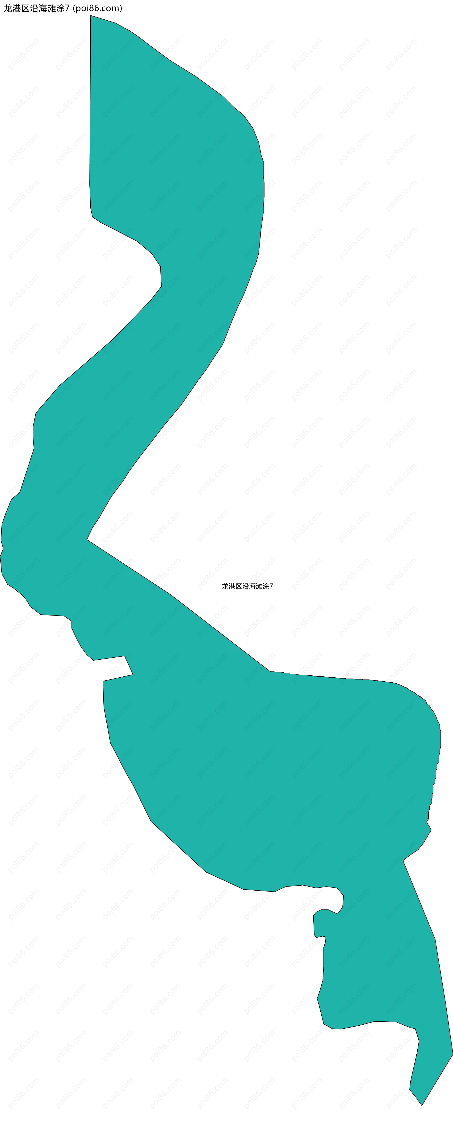 龙港区沿海滩涂7边界地图