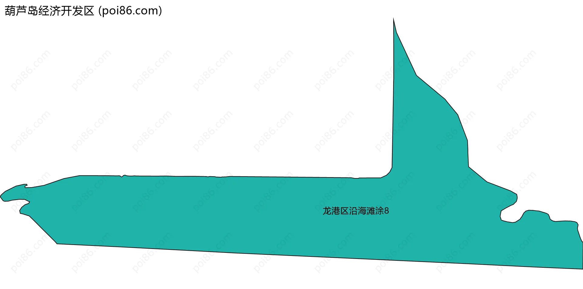 葫芦岛经济开发区边界地图(五级行政区划)