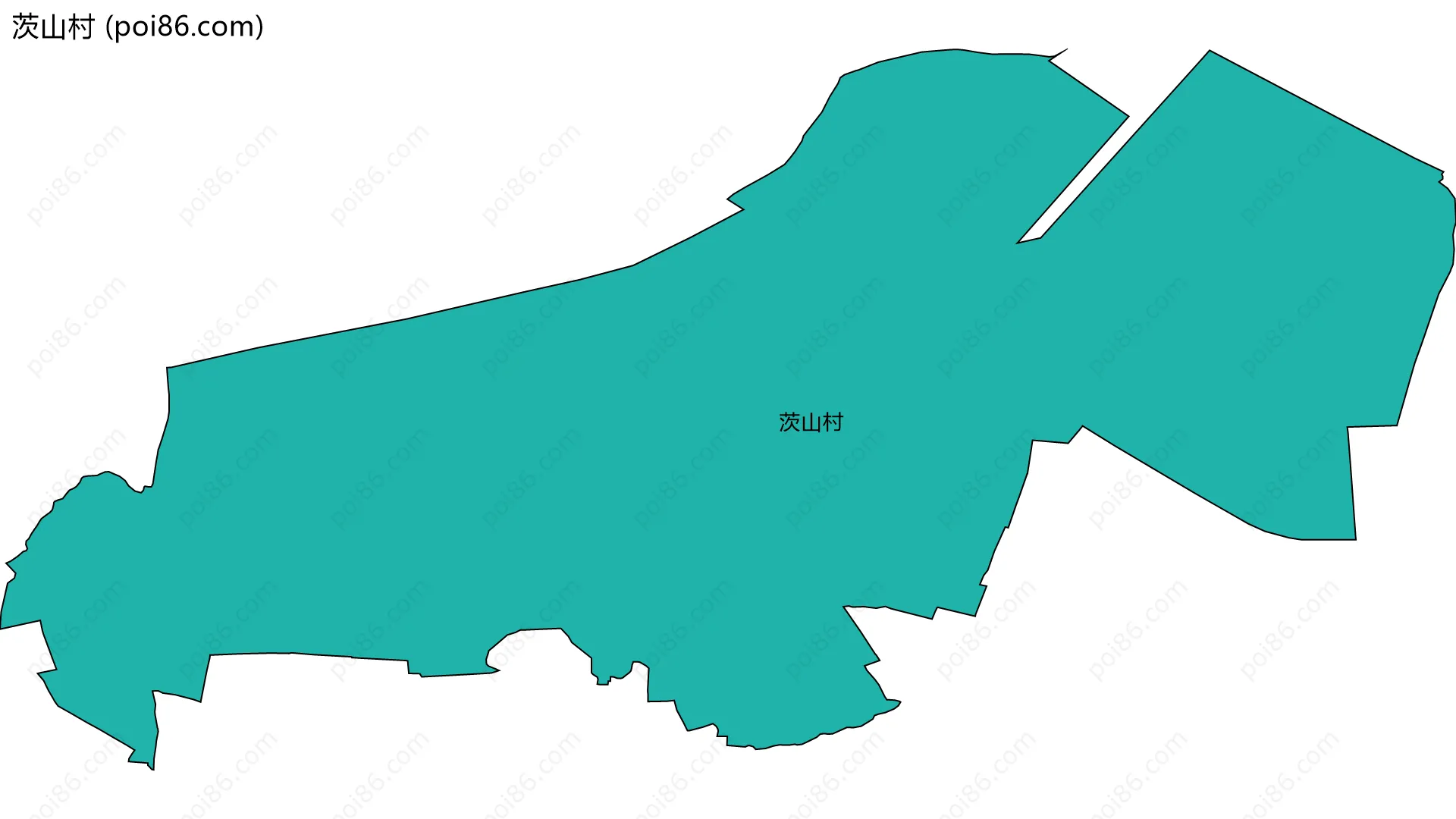 茨山村边界地图