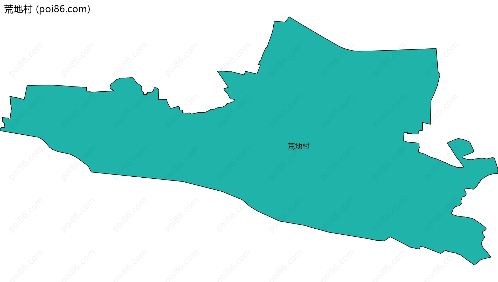 荒地村边界地图