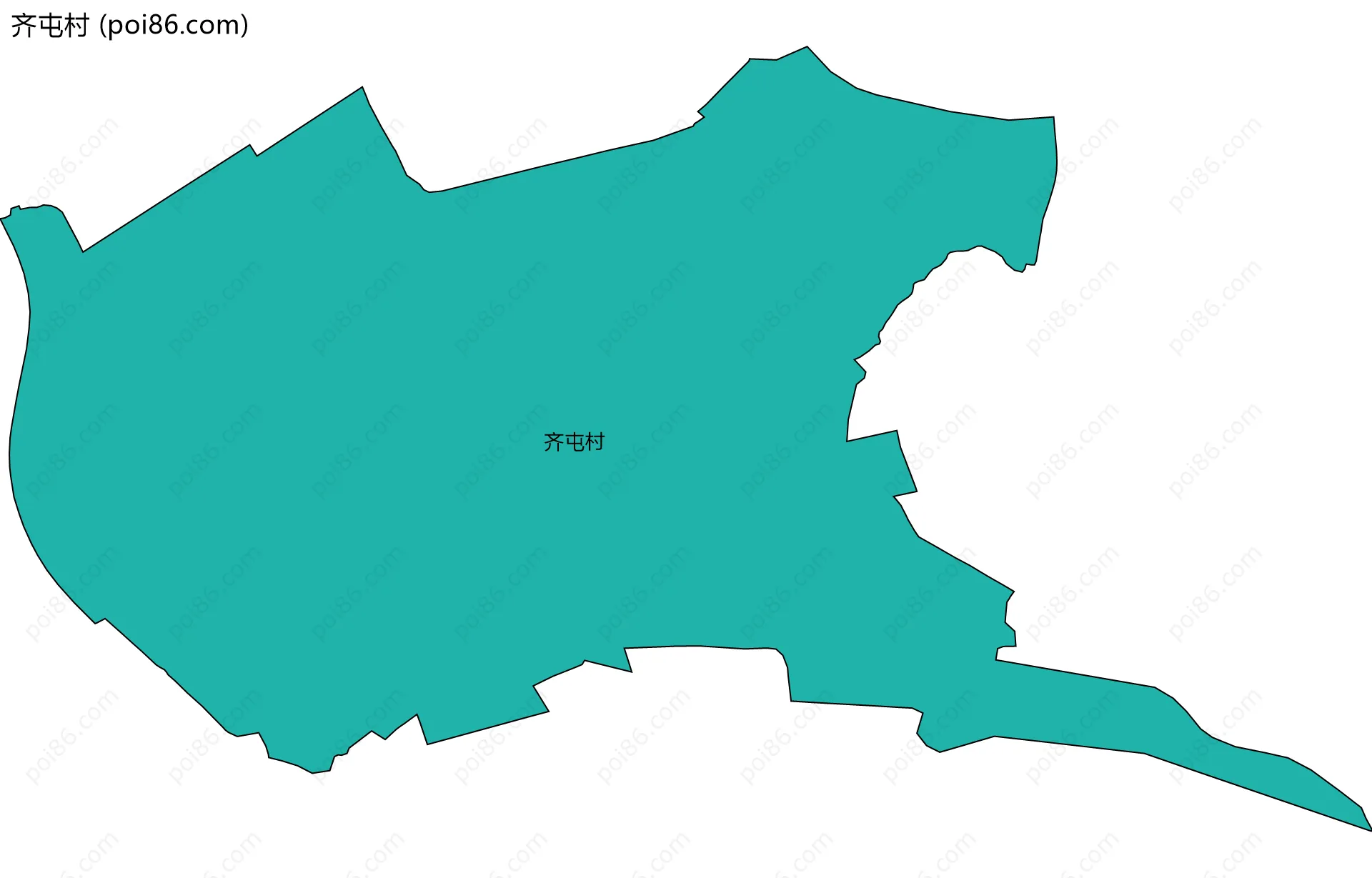 齐屯村边界地图