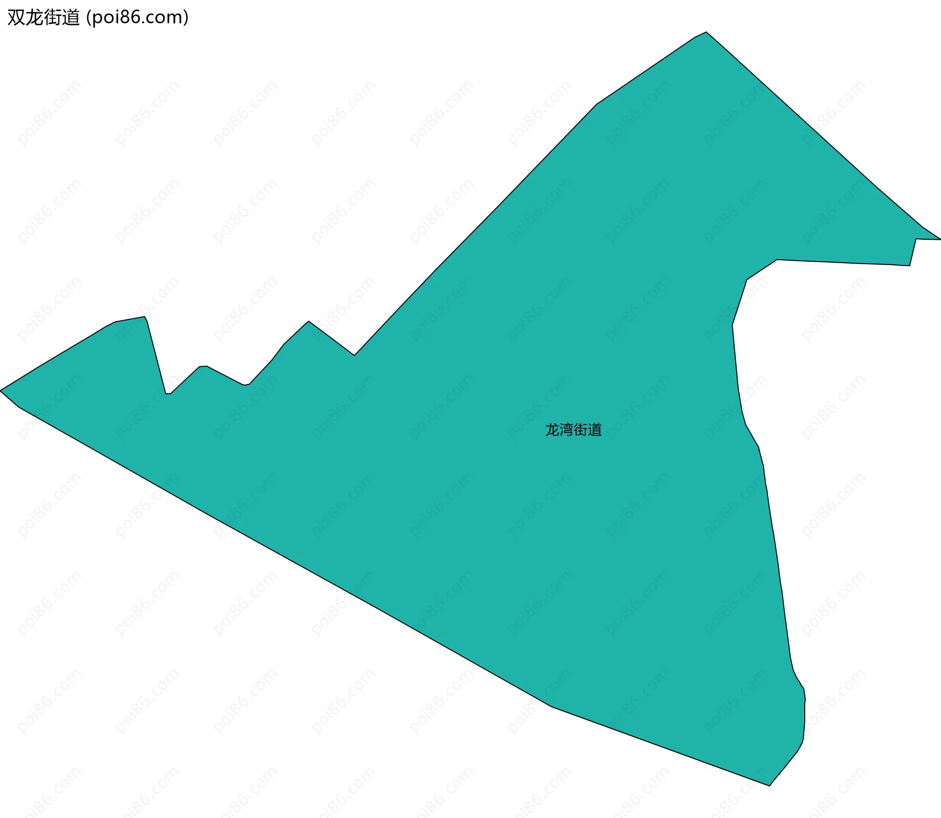 双龙街道边界地图(五级行政区划)