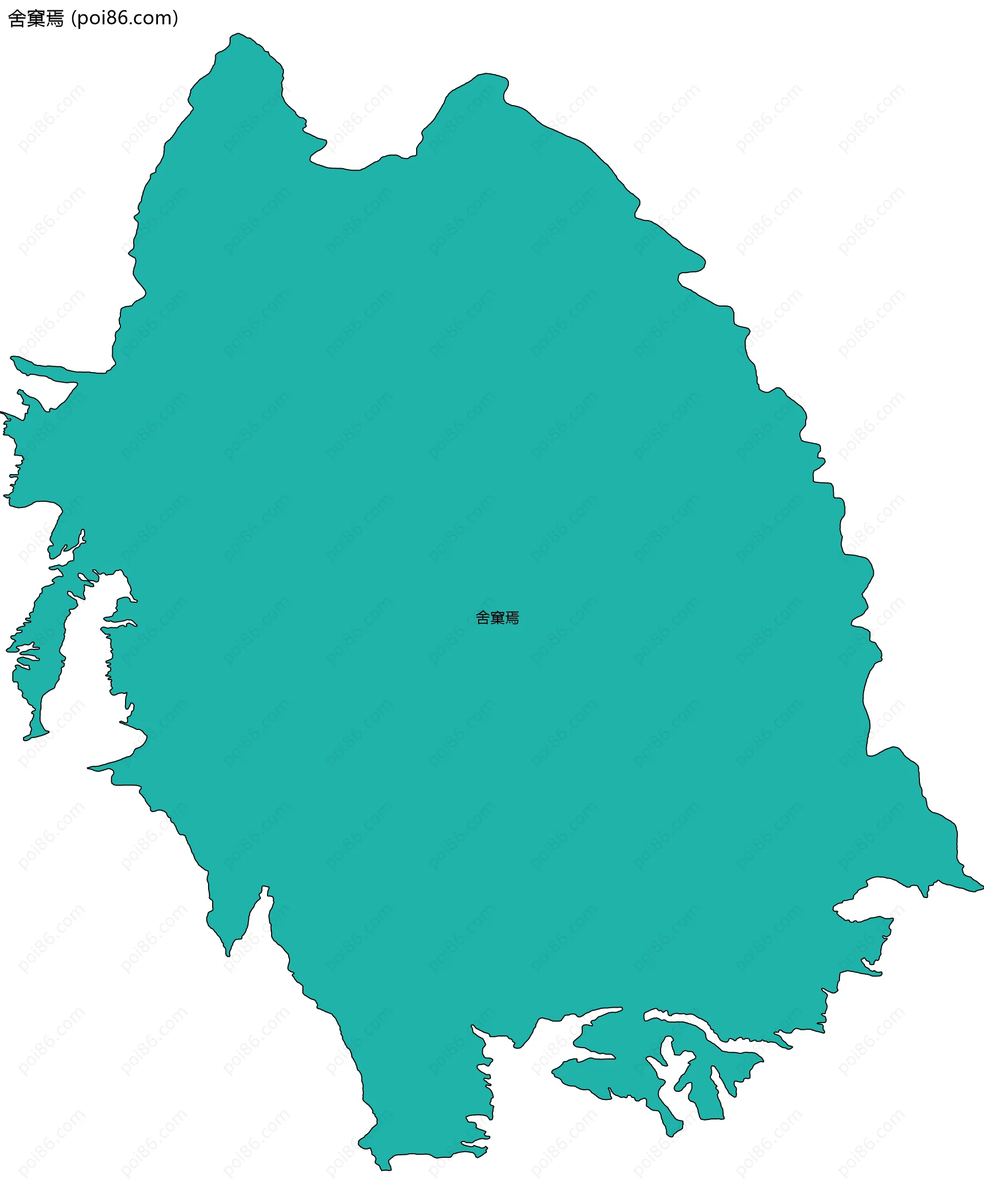 舍窠焉边界地图