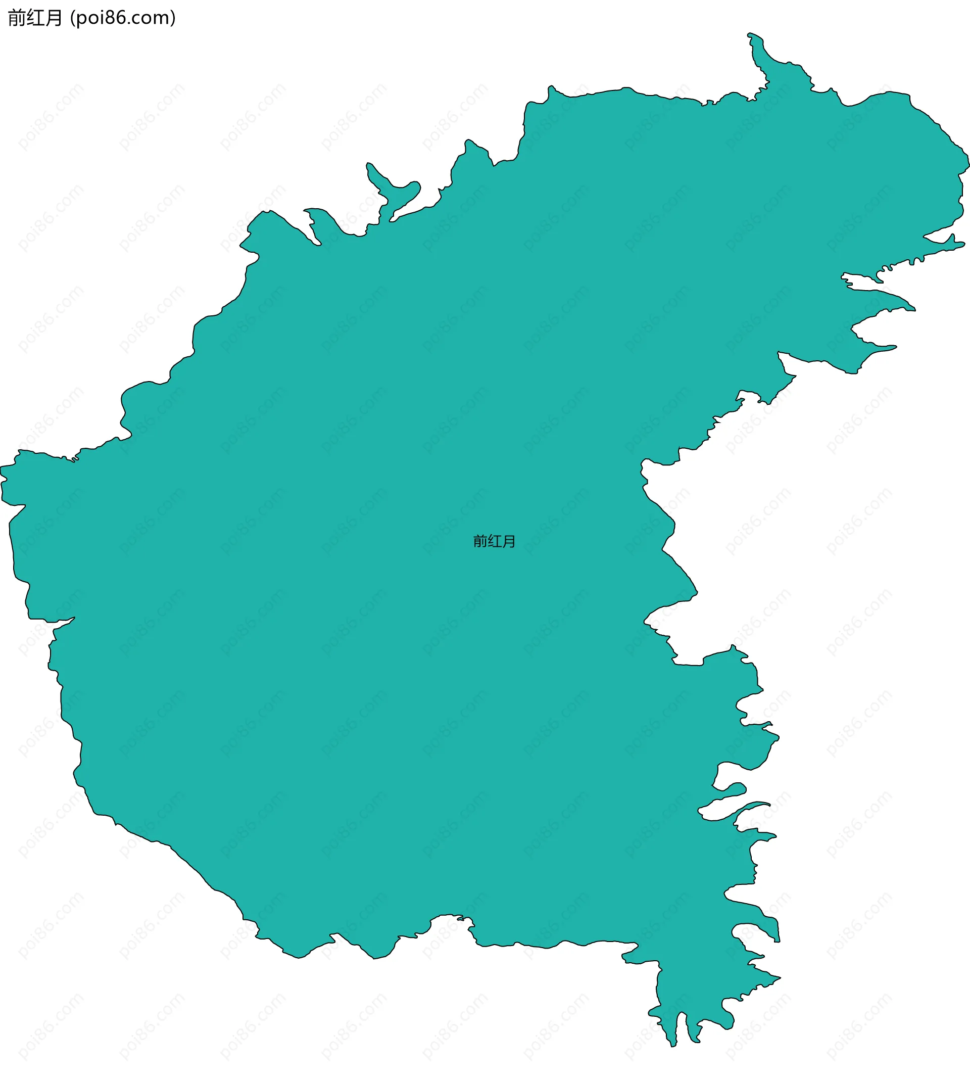前红月边界地图