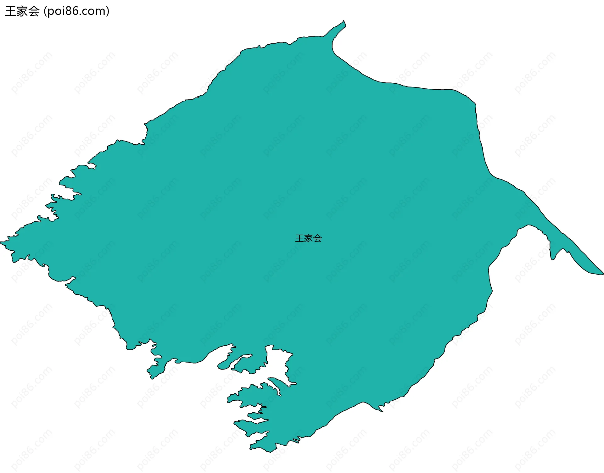 王家会边界地图