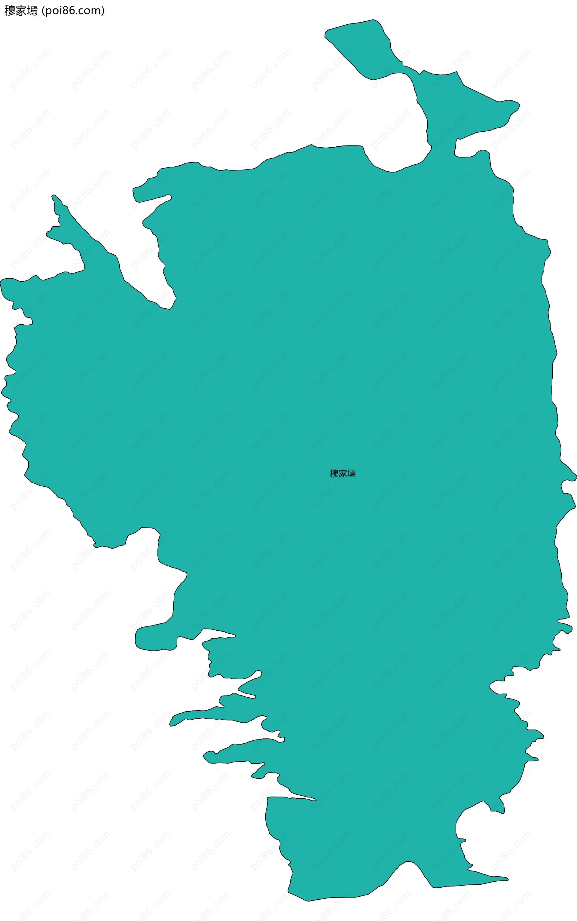 穆家墕边界地图