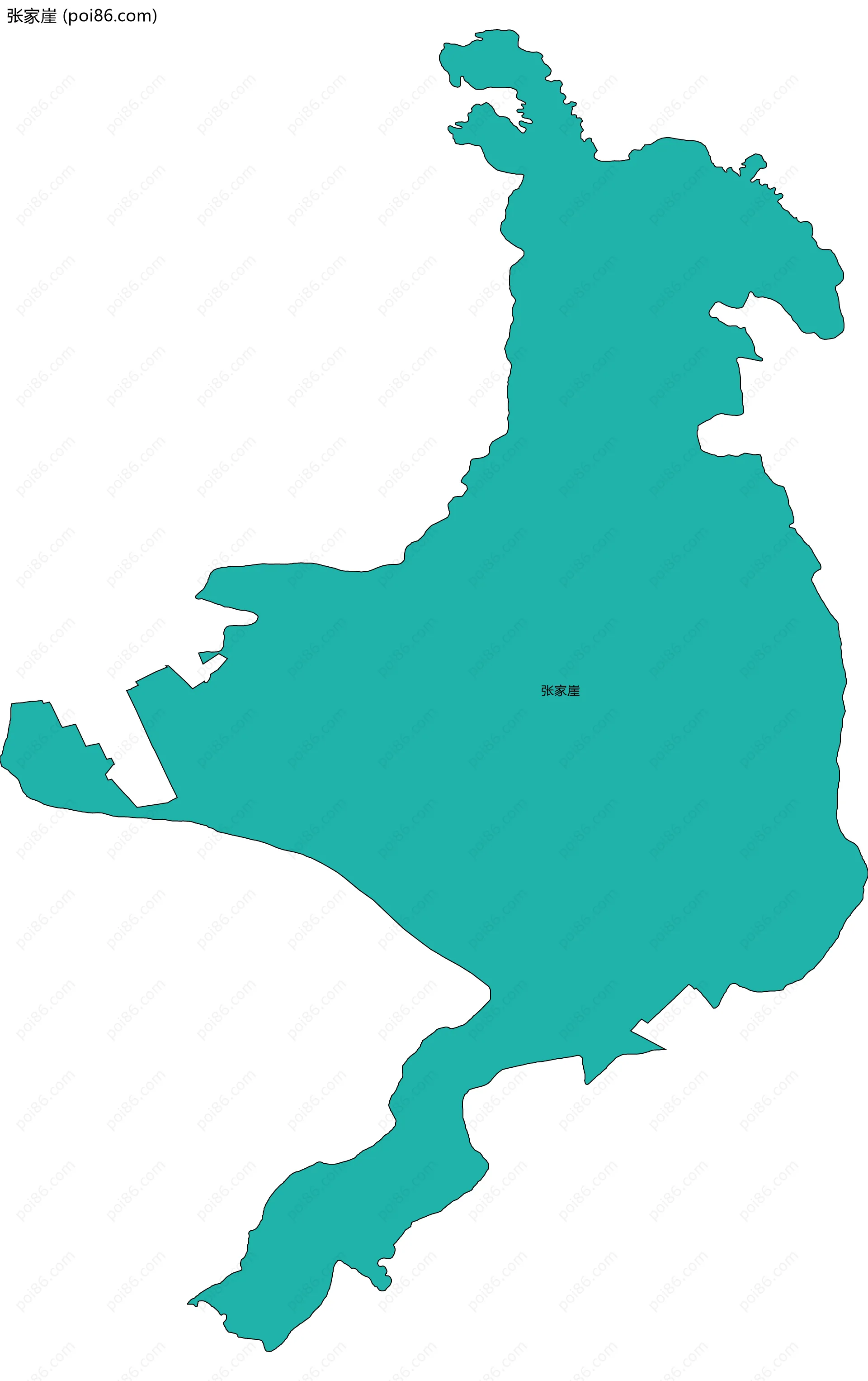 张家崖边界地图