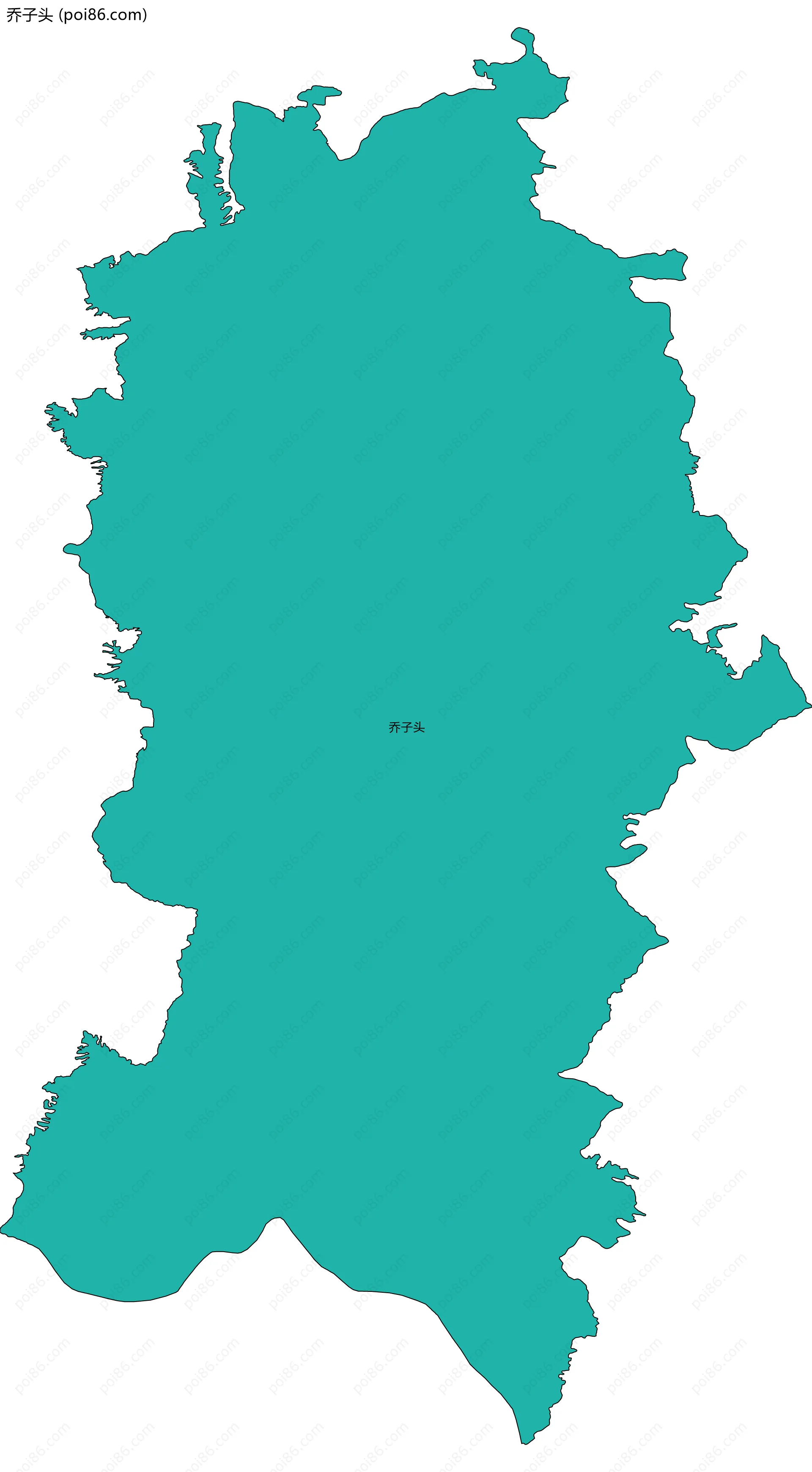 乔子头边界地图