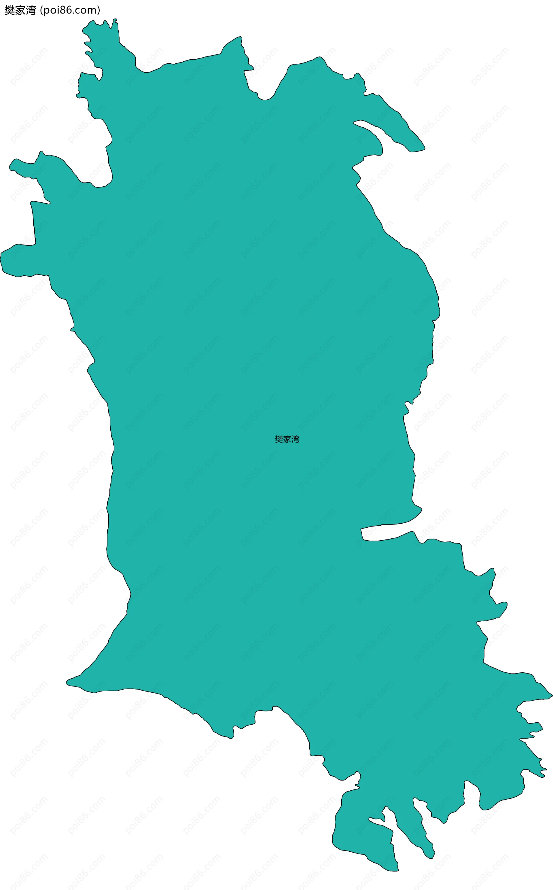 樊家湾边界地图