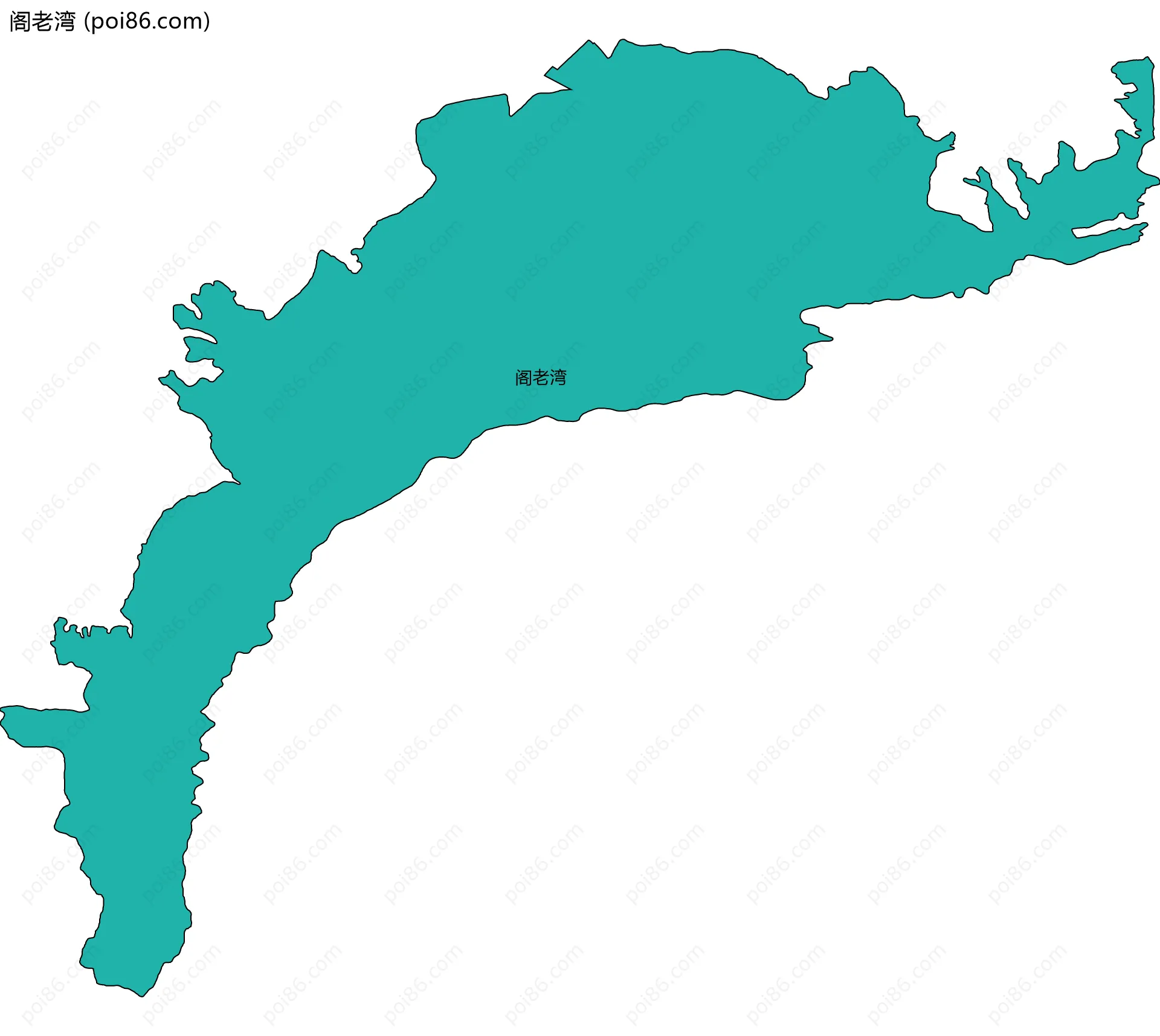 阁老湾边界地图