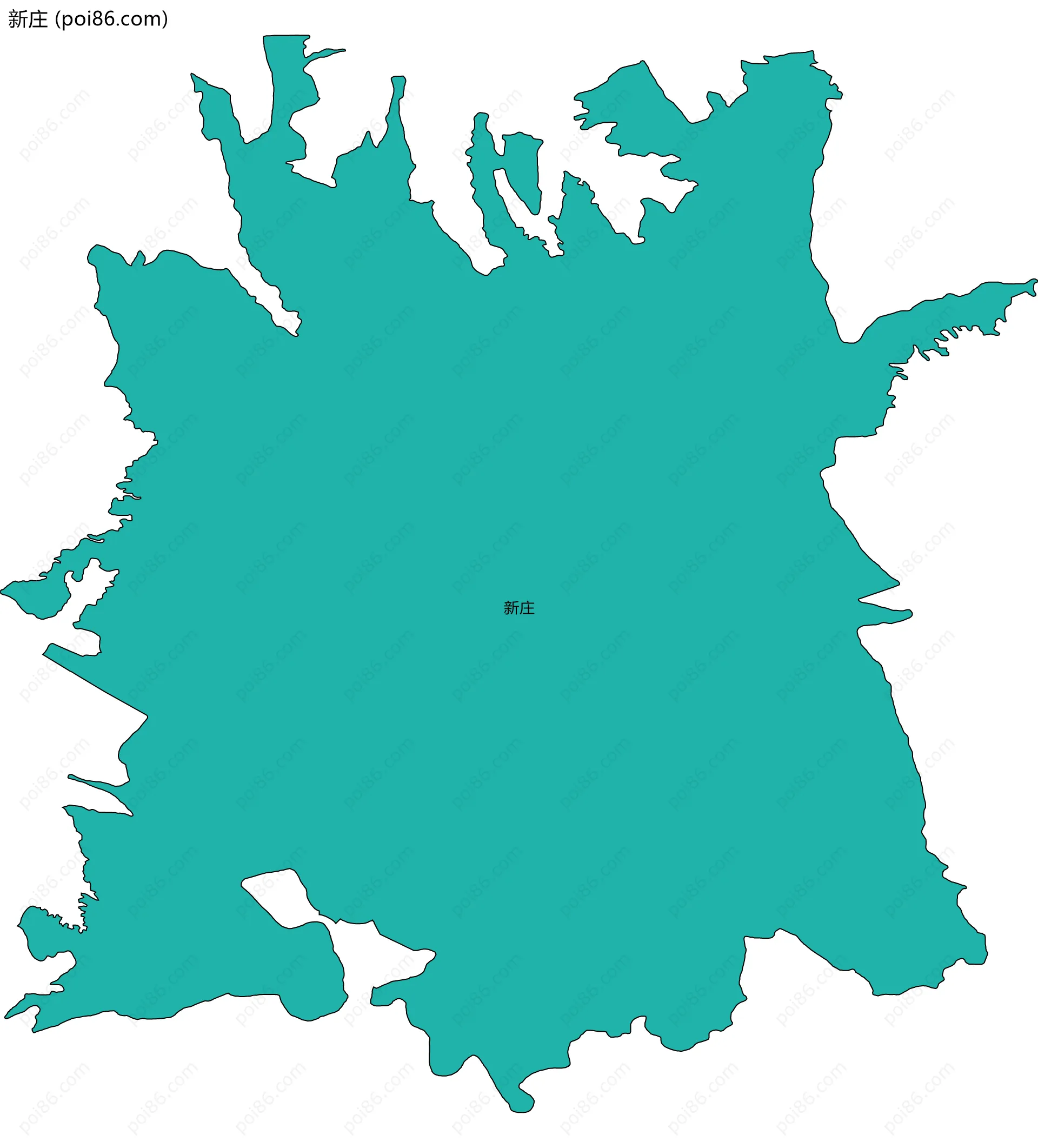 新庄边界地图