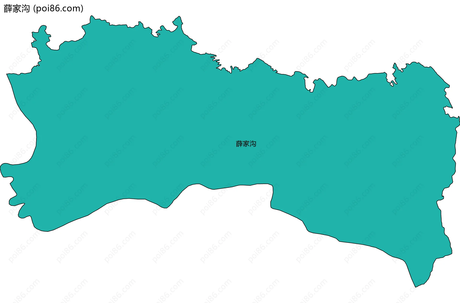 薛家沟边界地图