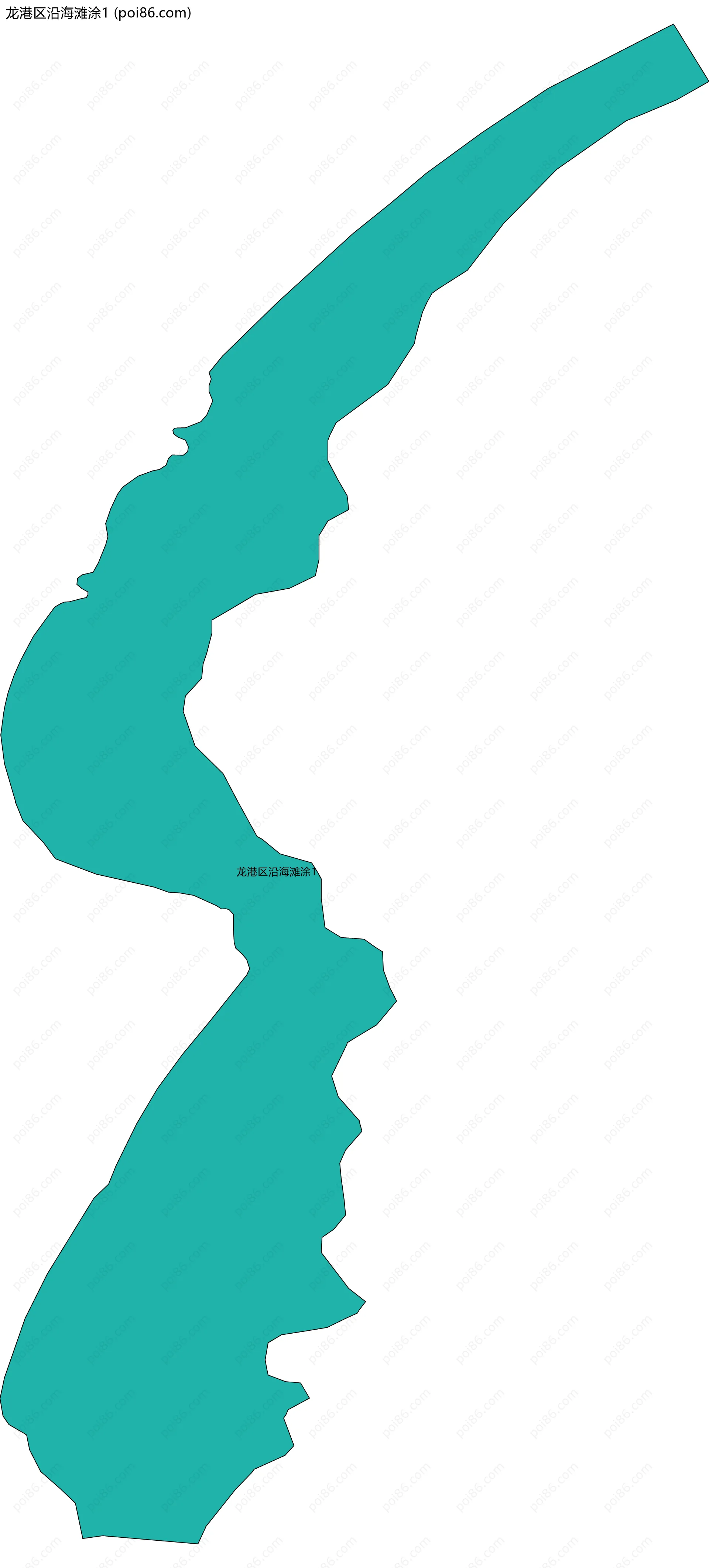 龙港区沿海滩涂1边界地图