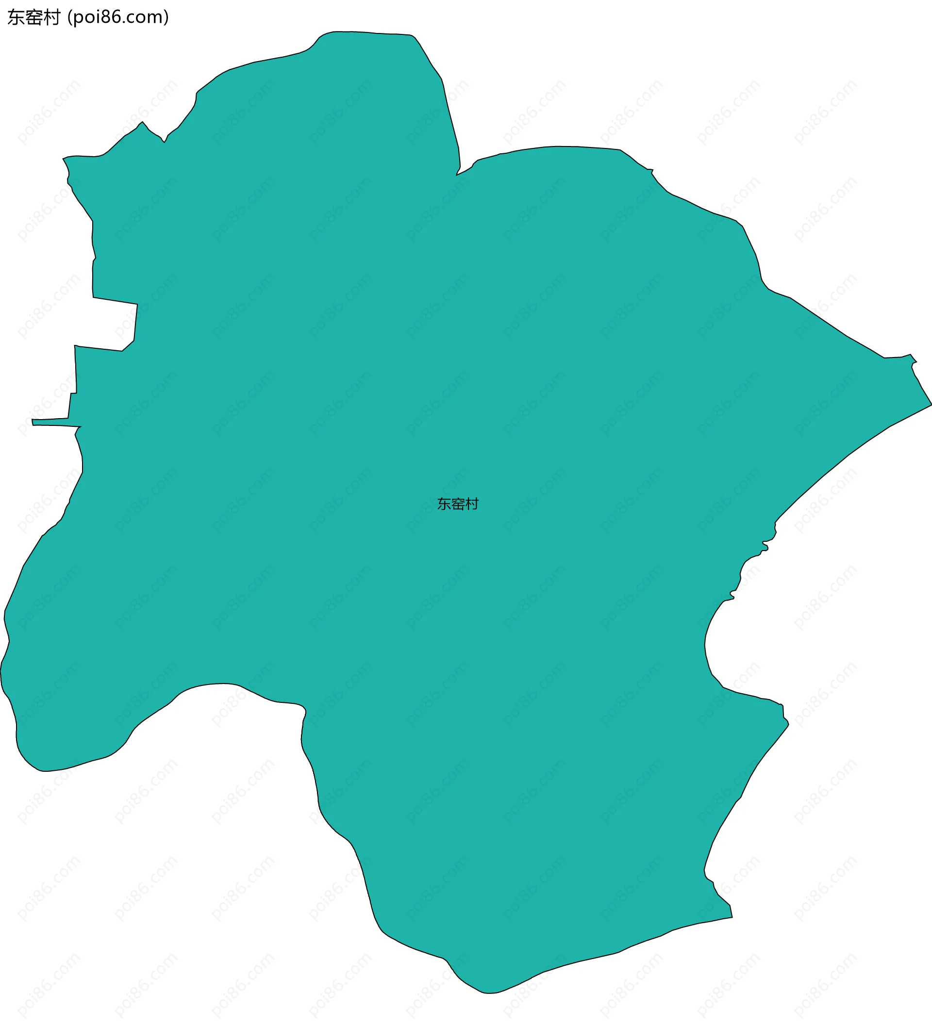 东窑村边界地图