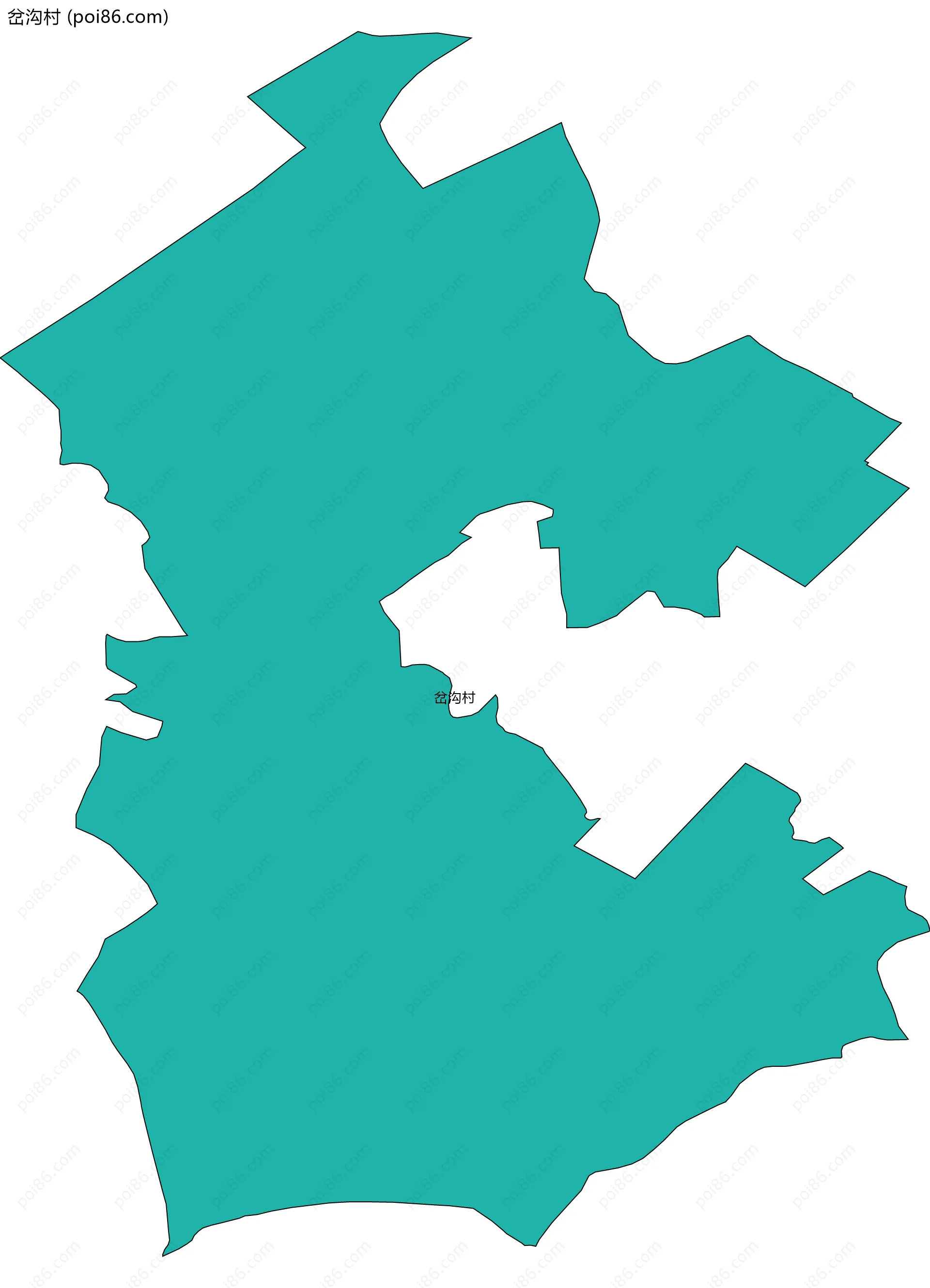 岔沟村边界地图