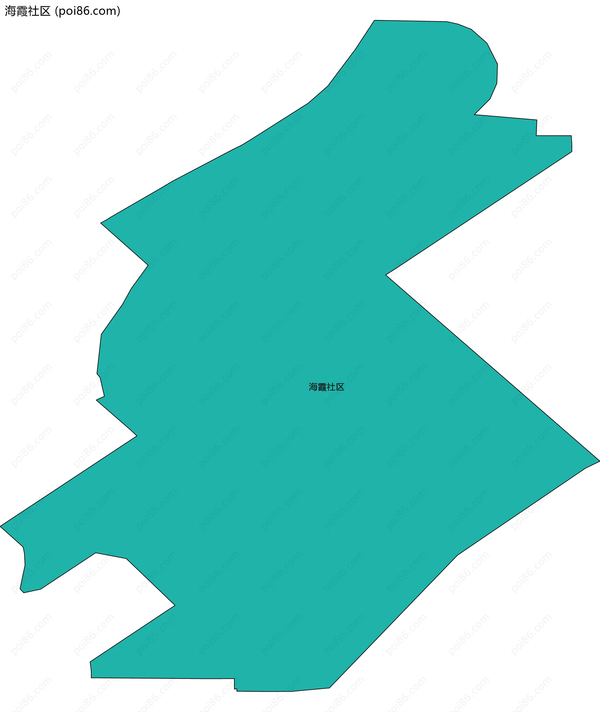 海霞社区边界地图