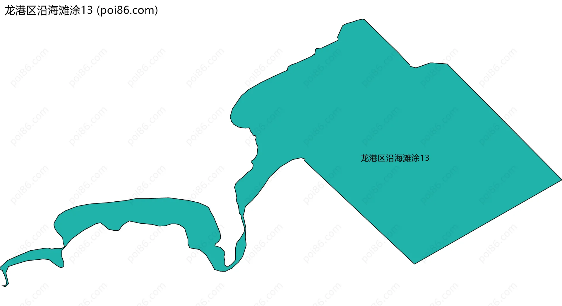 龙港区沿海滩涂13边界地图